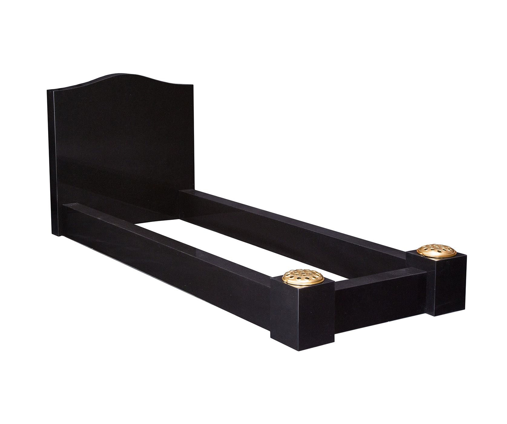 Black Ogee Granite Kerbset Memorial