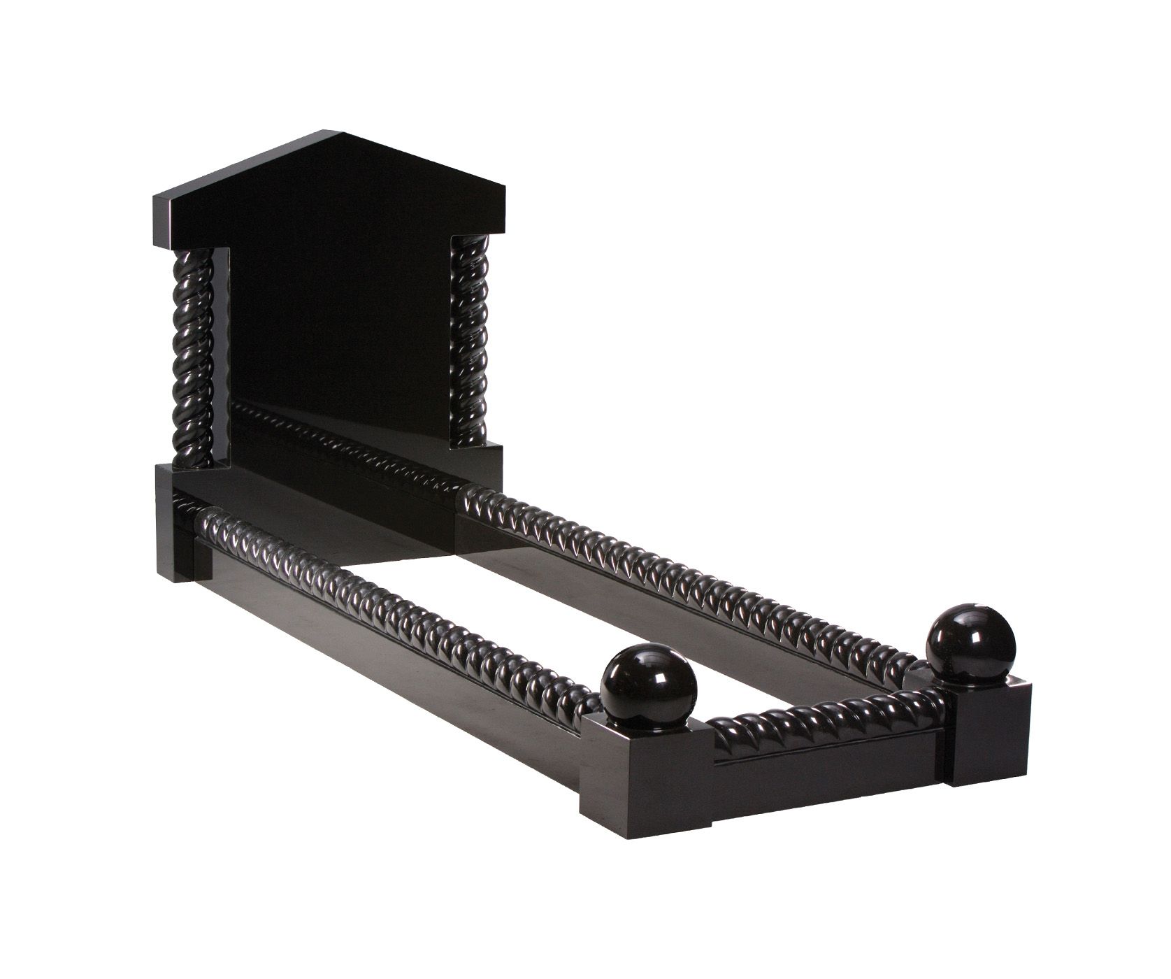 Black Barley Twist Granite Kerbset Memorial