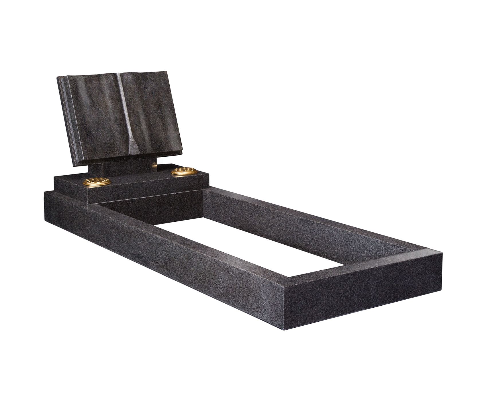 Dark Grey Bookset Granite Kerbset Memorial