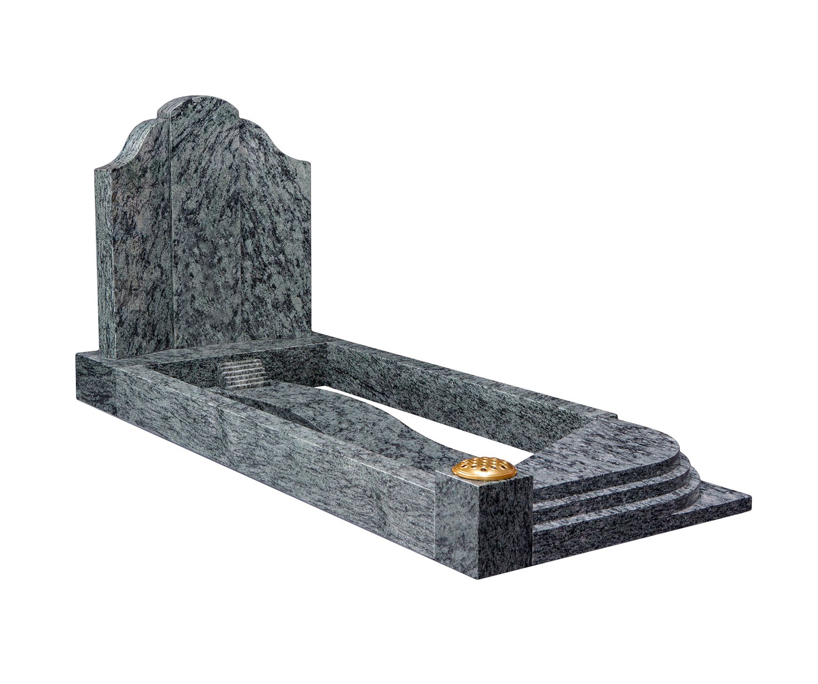 Olive Green Winged Granite Kerbset Memorial