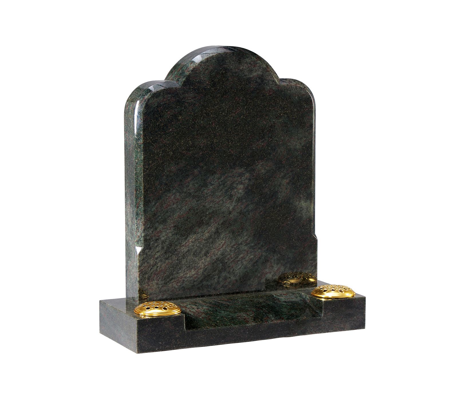 Tropical Green Maroon Crystals Granite Memorial Headstone