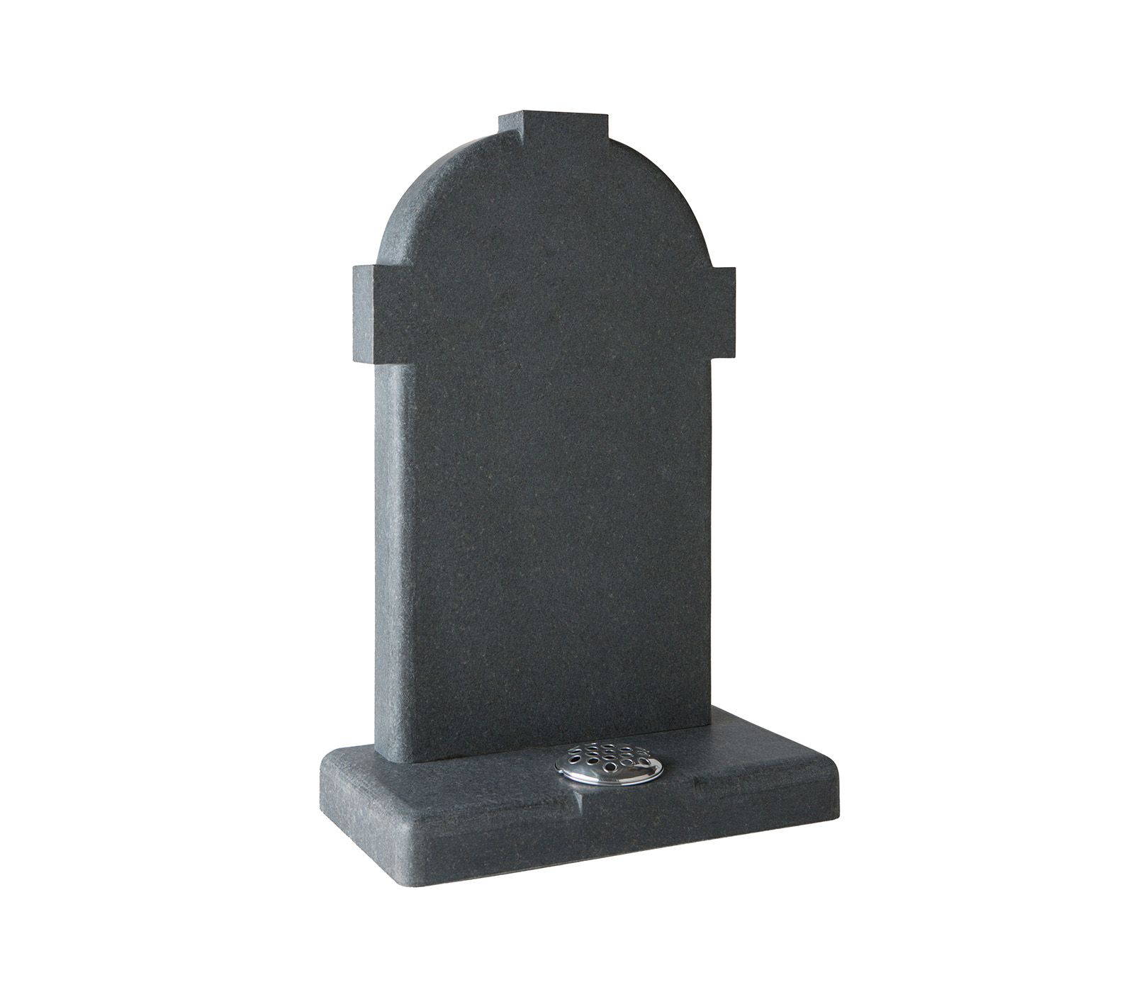 Dark Grey Cross Top Churchyard Memorial