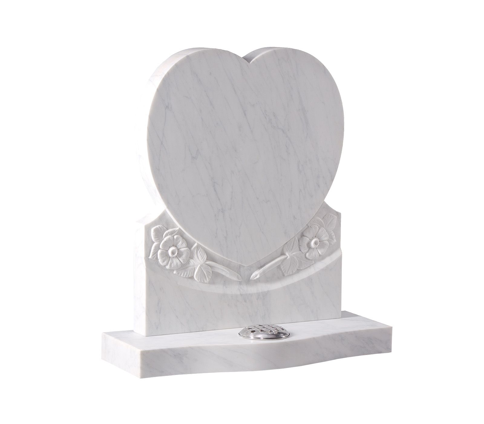 Marble Heart Rose Churchyard Memorial