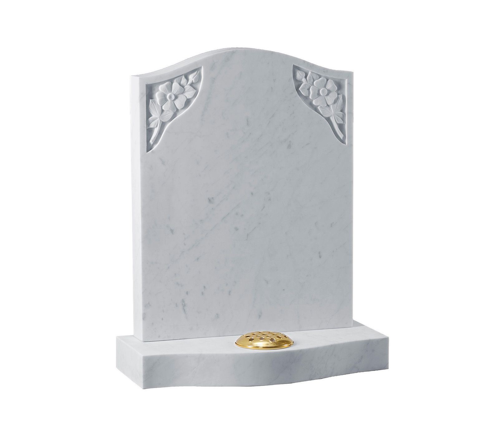 Marble Ogee Rose Churchyard Memorial