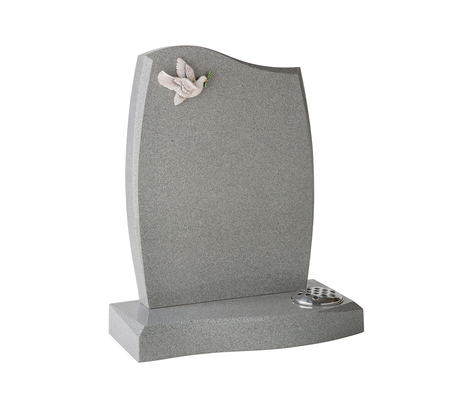 Abbey Grey Painted Ornament Granite Memorial