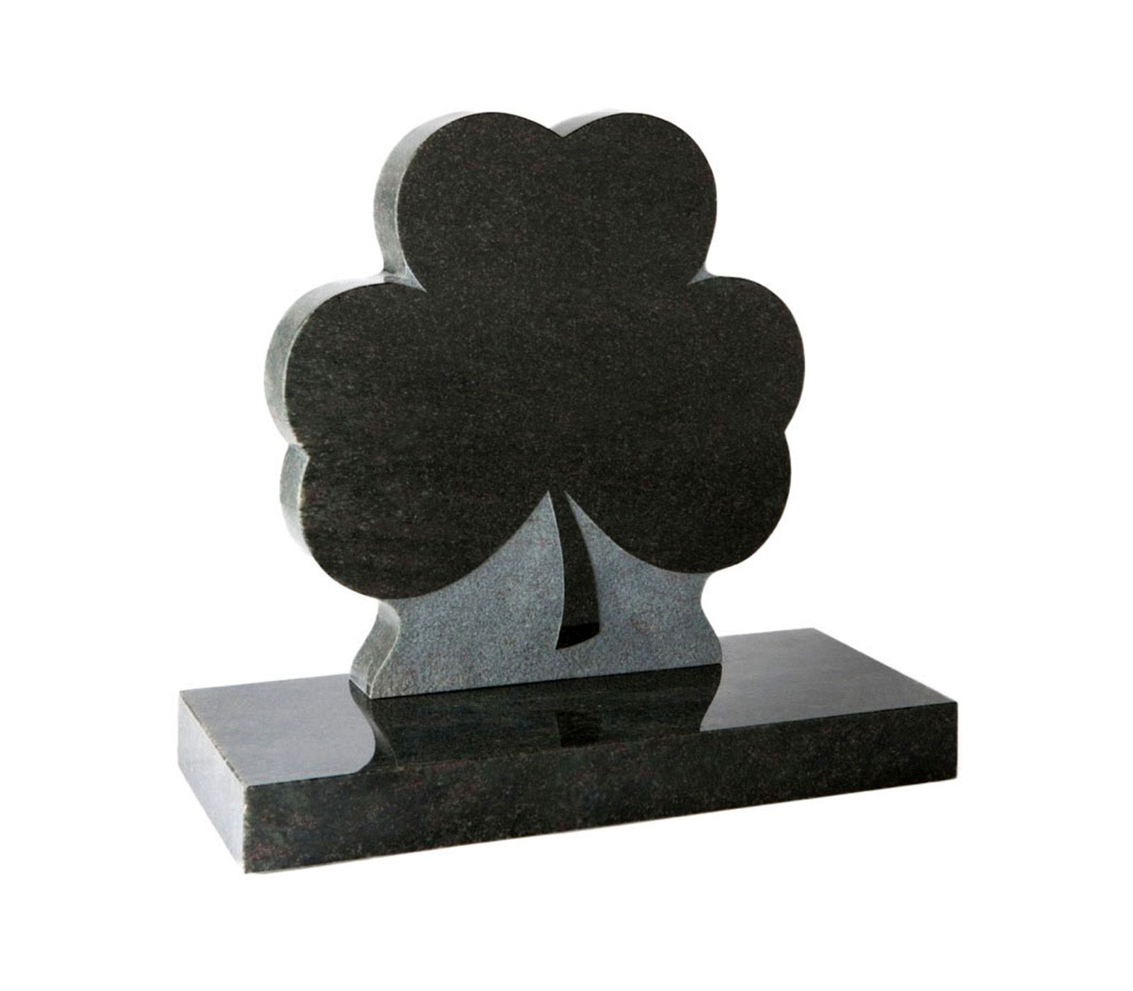 Tropical Green Granite Shamrock Memorial Headstone