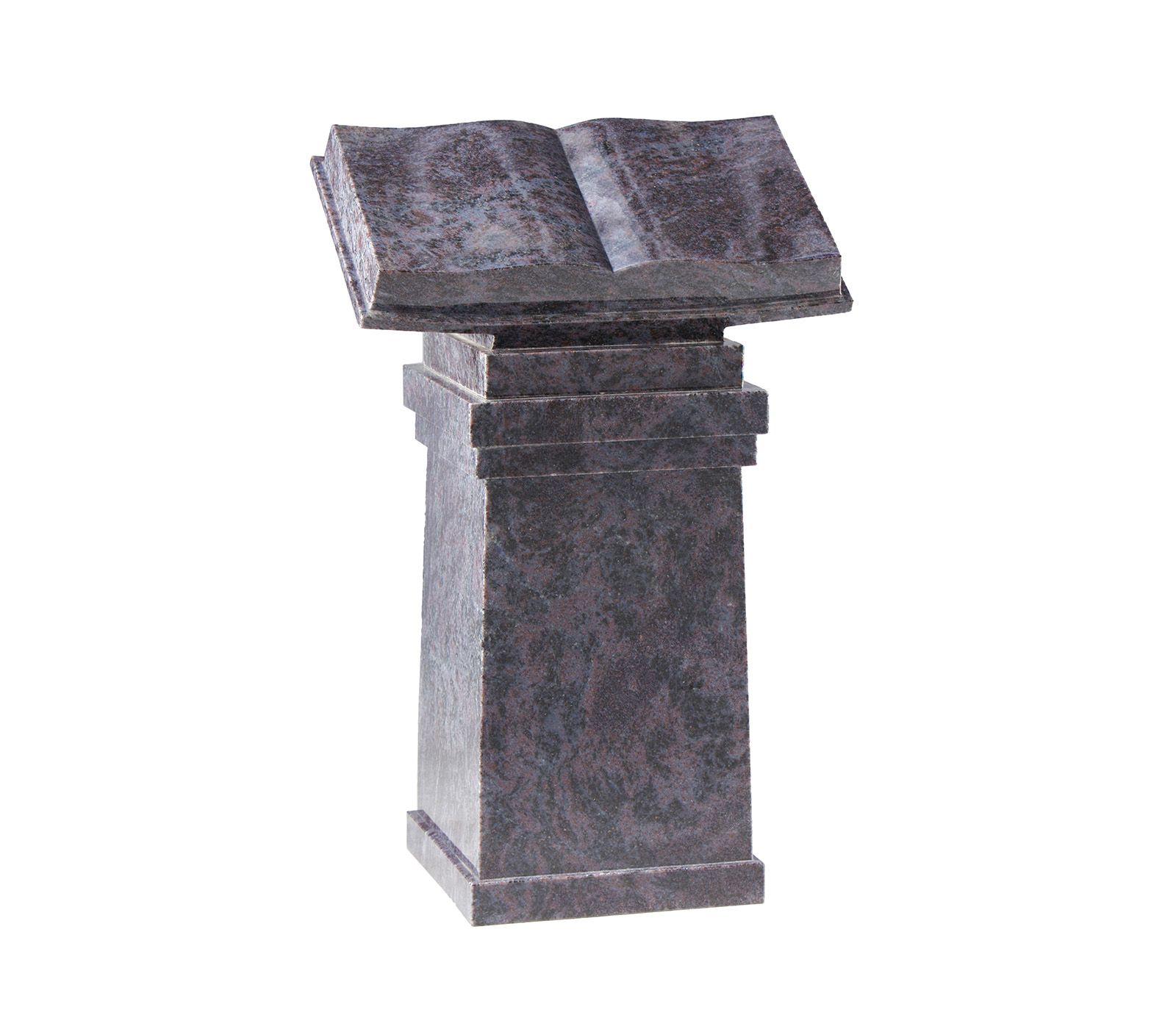 Bahama Blue Granite Column Book Memorial Headstone