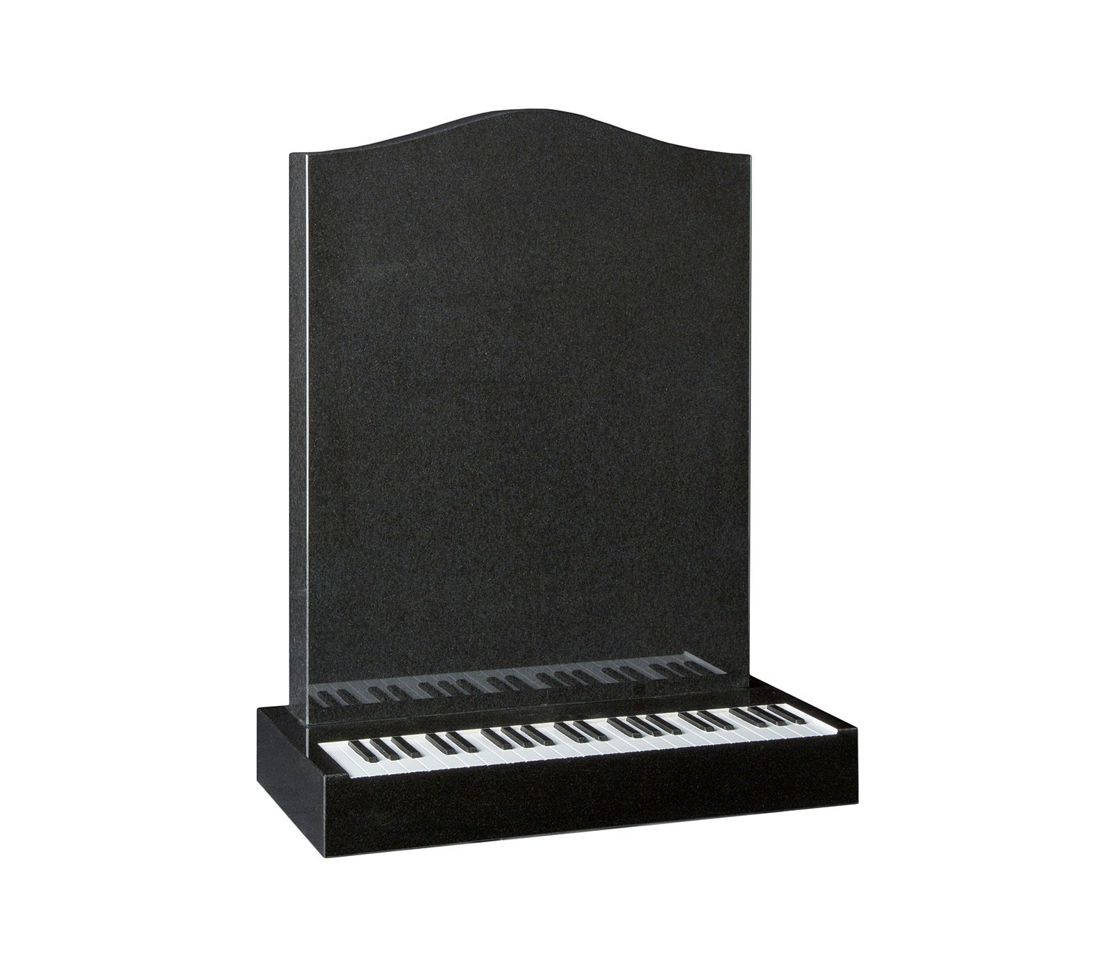 Black Granite Keyboard Design Memorial Headstone