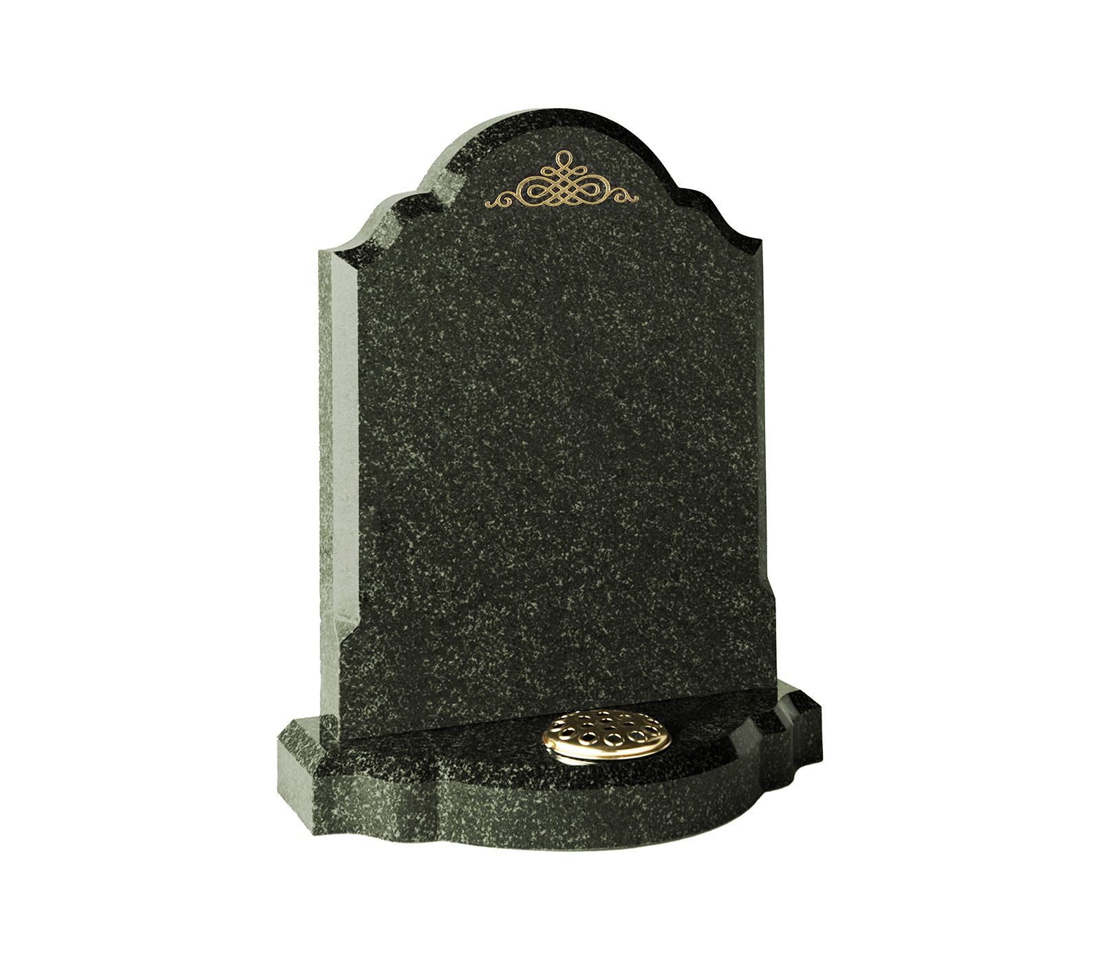 Coral Green Gilded Swirl Granite Memorial Headstone