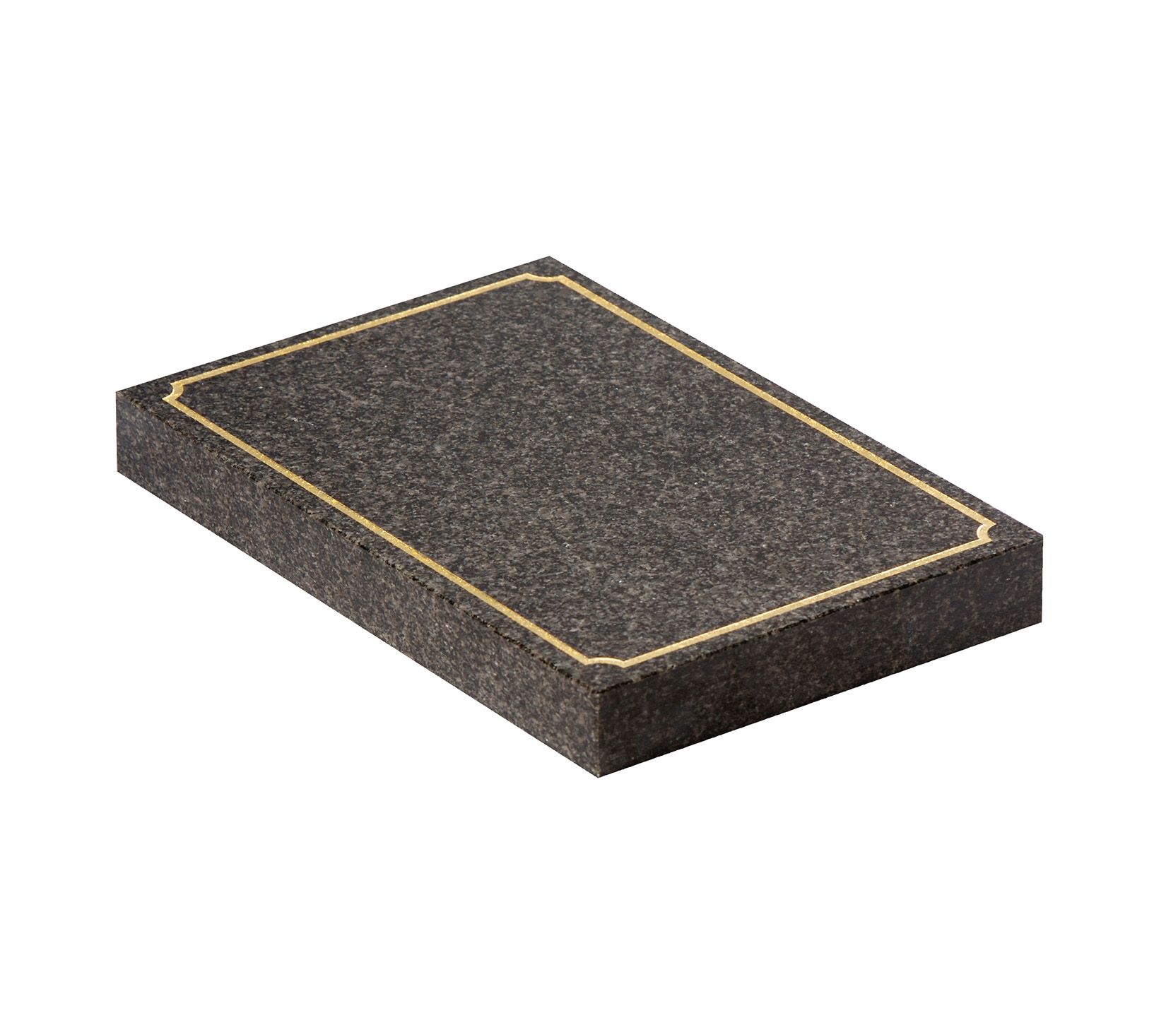 Dark Grey Gilded Edge Granite Cremation Tablet