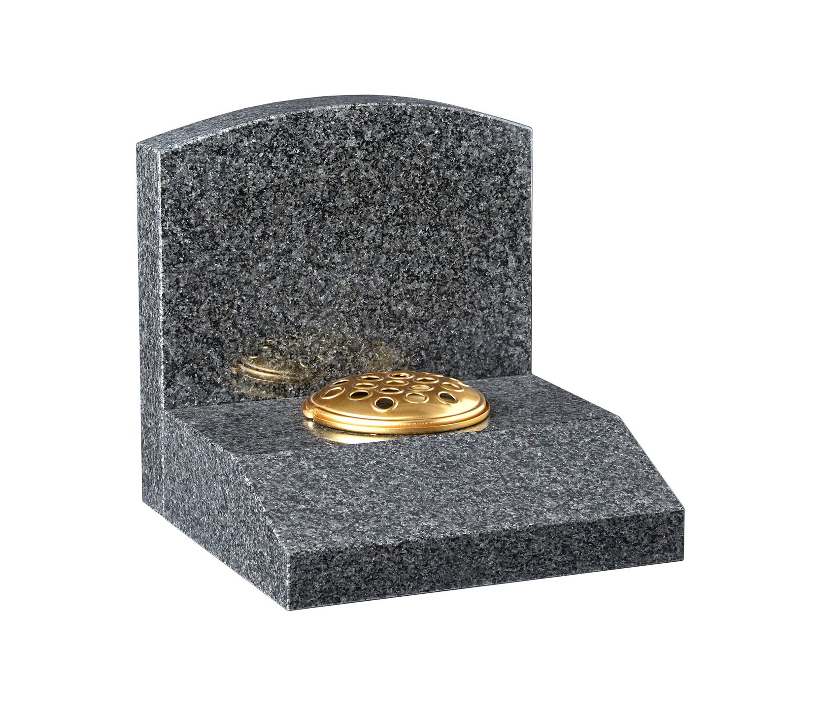 Dark Grey Oval Desk Granite Cremation Memorial