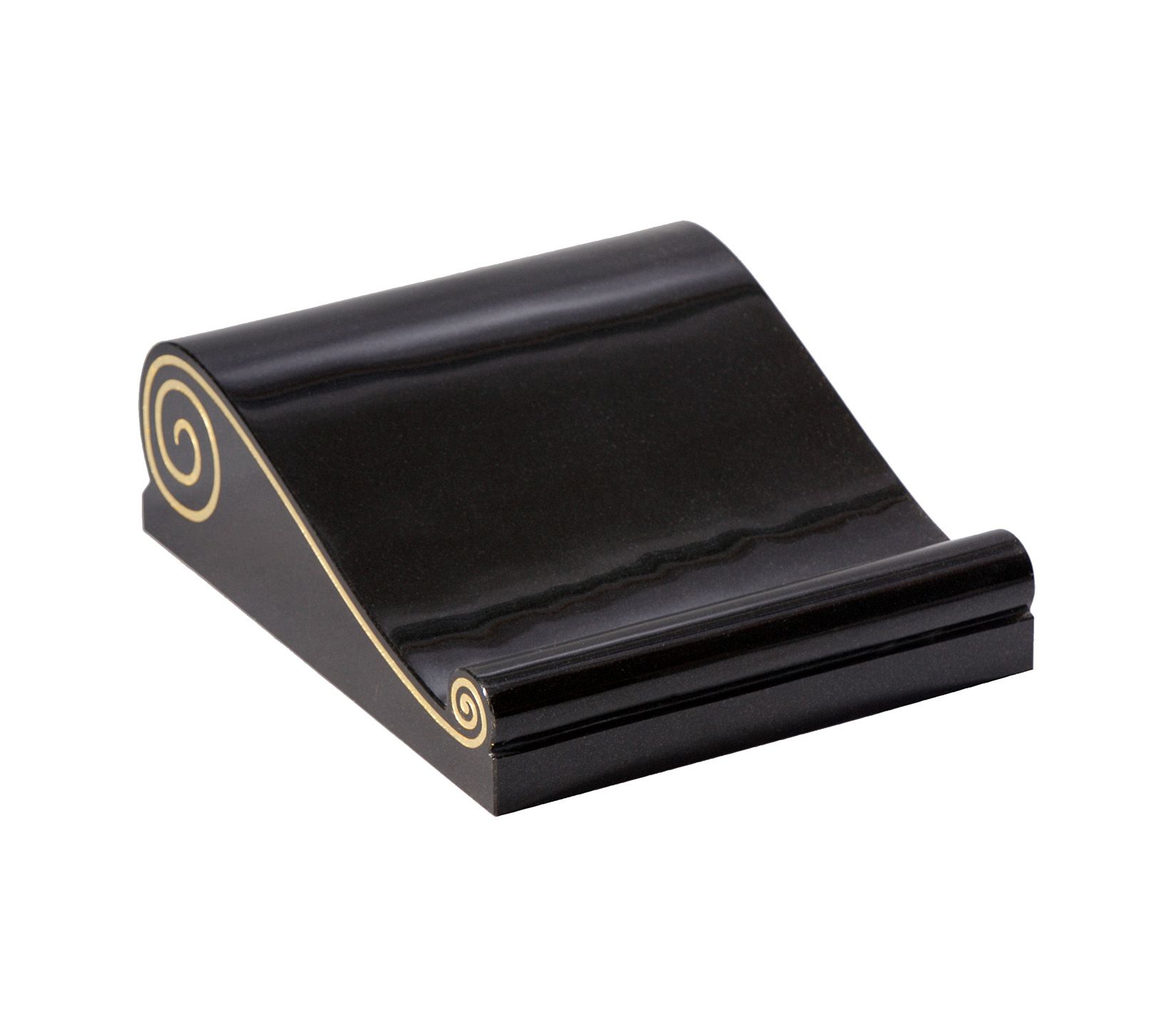 Black Scroll Edge Granite Cremation Tablet