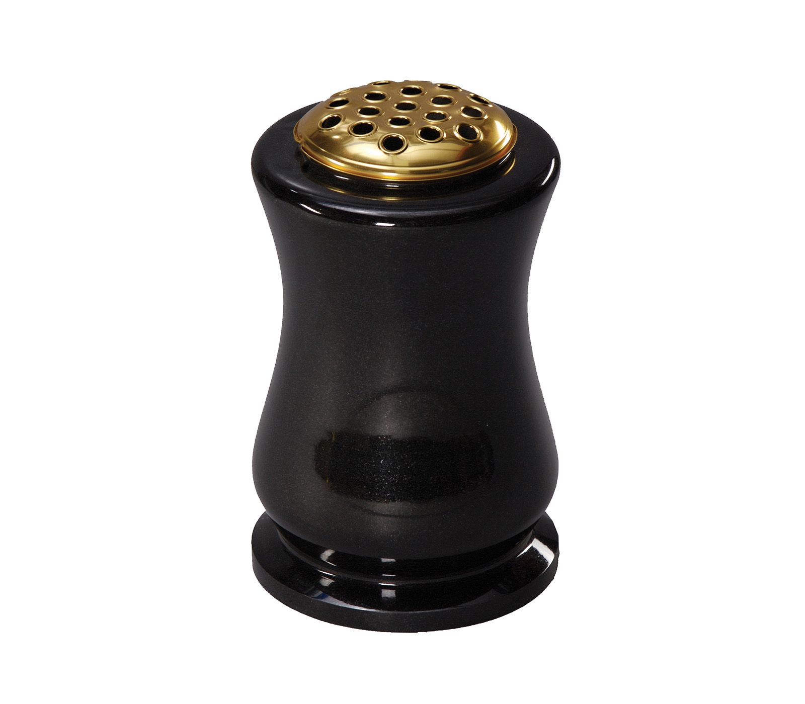 Black Turned Granite Cremation Vase
