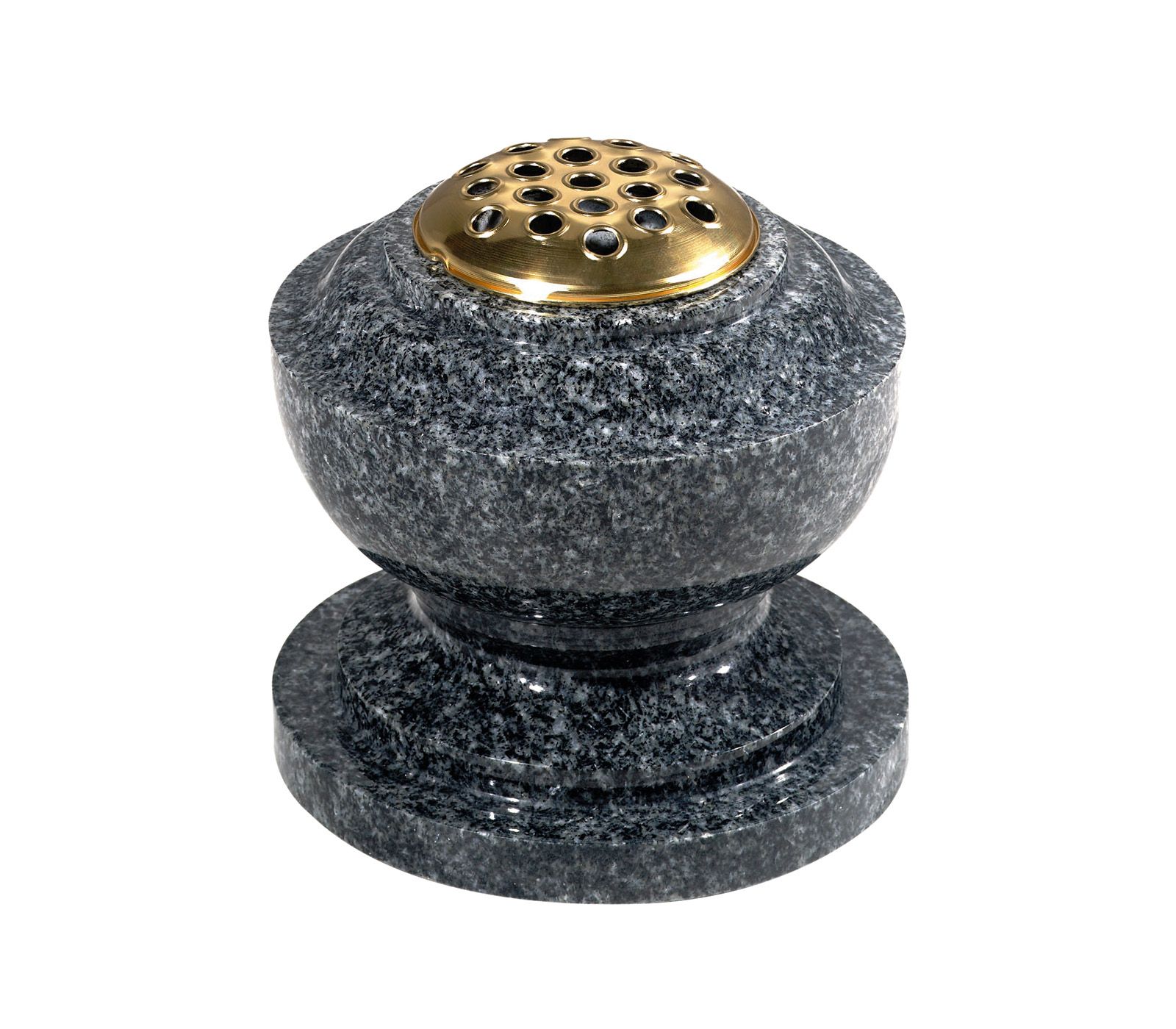 Flint Grey Turned Bowl Granite Cremation Vase