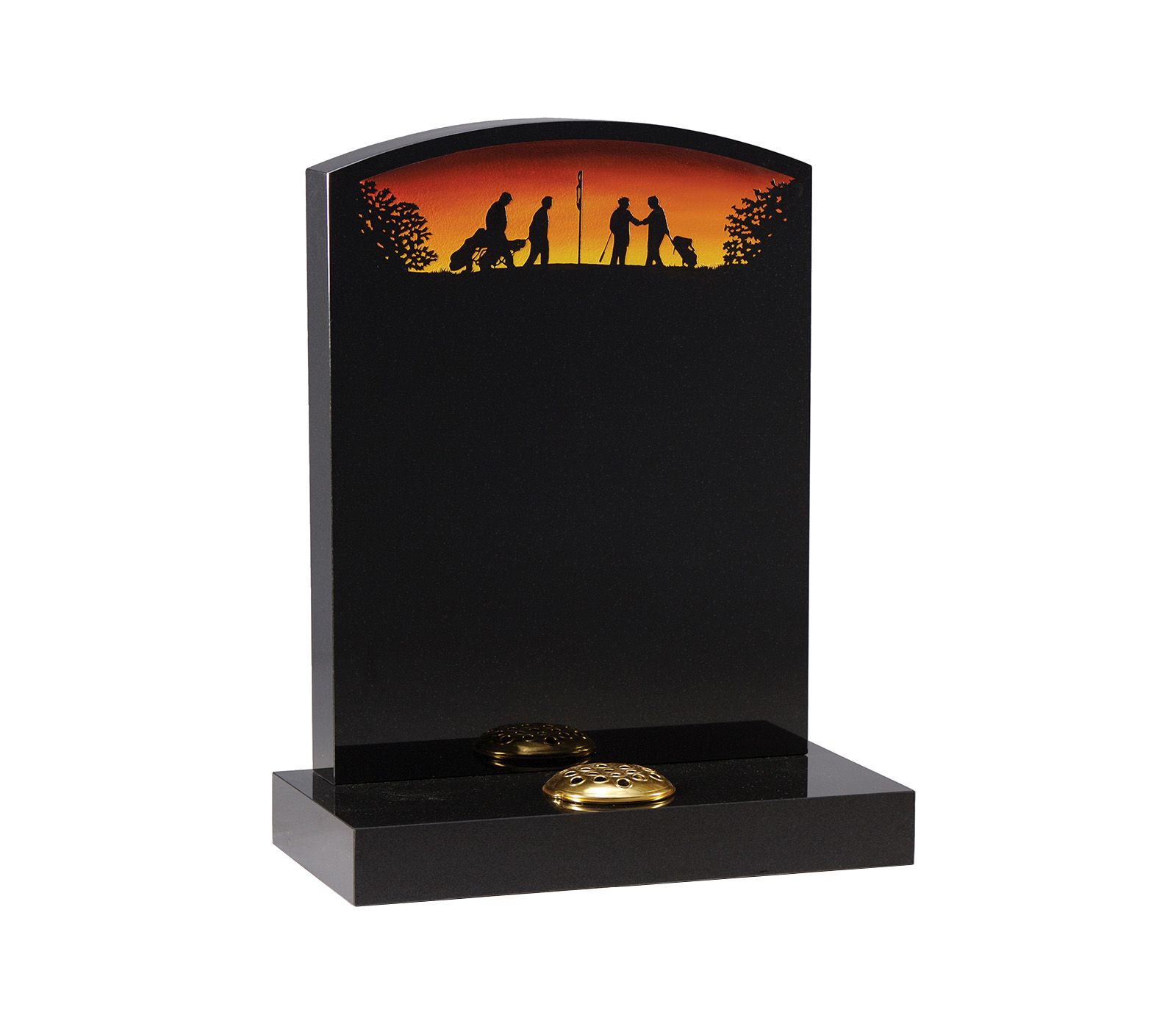 Black Personalised Design Granite Memorial Headstone