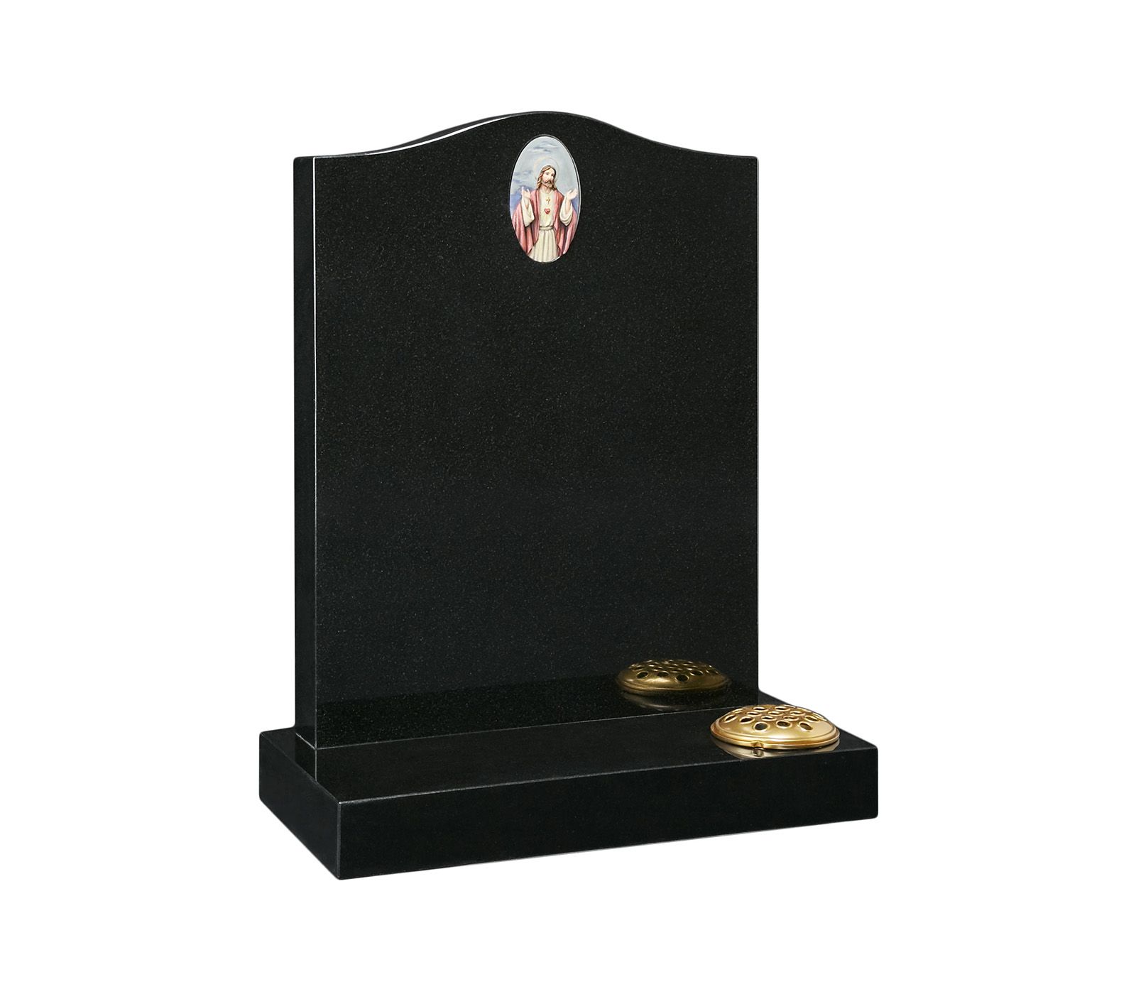 Black Painted Resin Ornament Granite Memorial Headstone