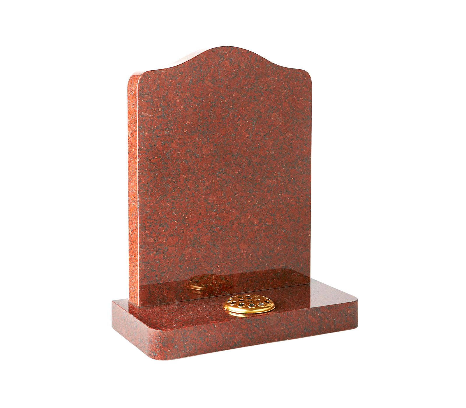 Ruby Red Ogee Rounded Granite Memorial Headstone