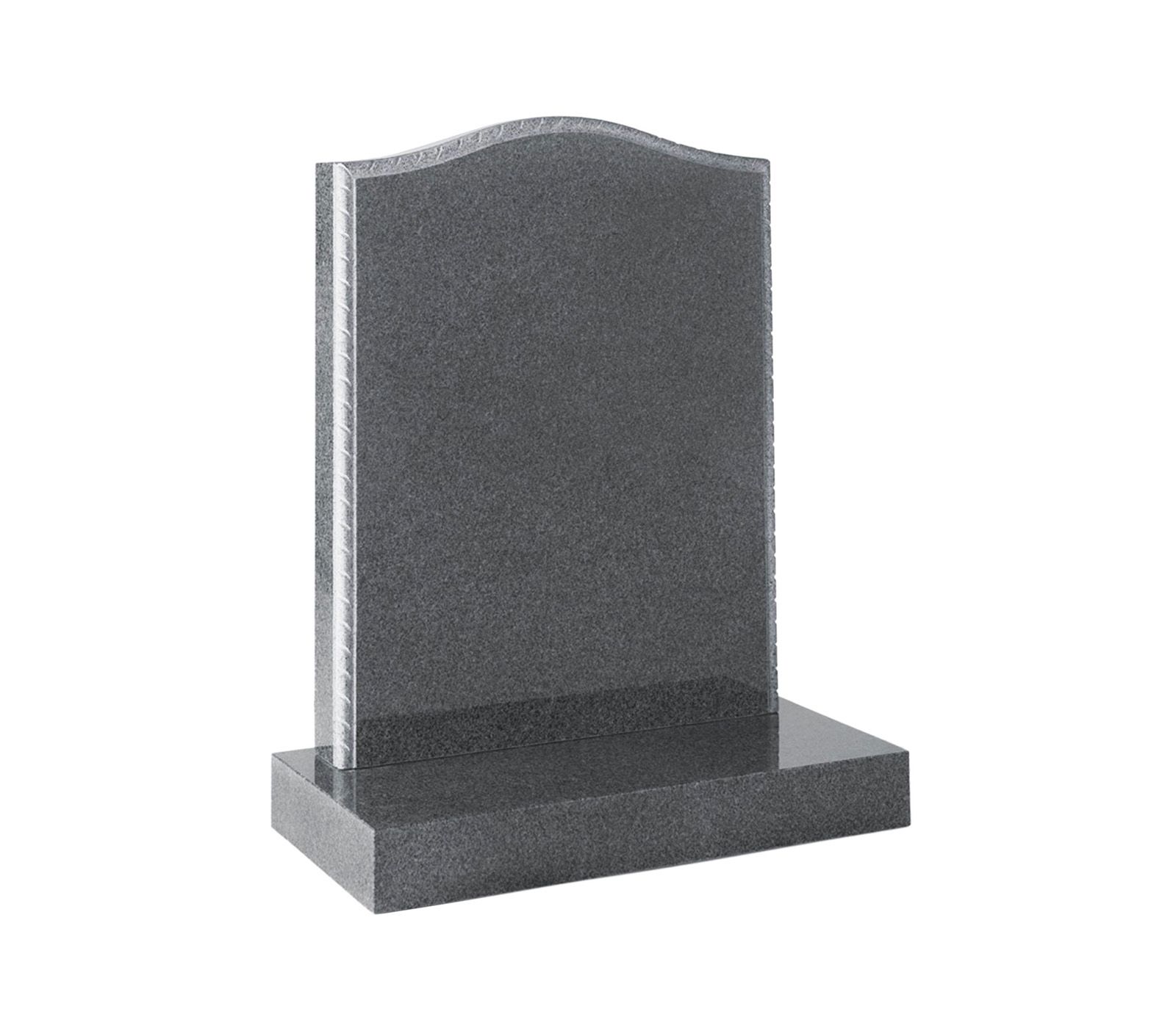 Avon Grey Sanded Rope Margin Granite Memorial Headstone