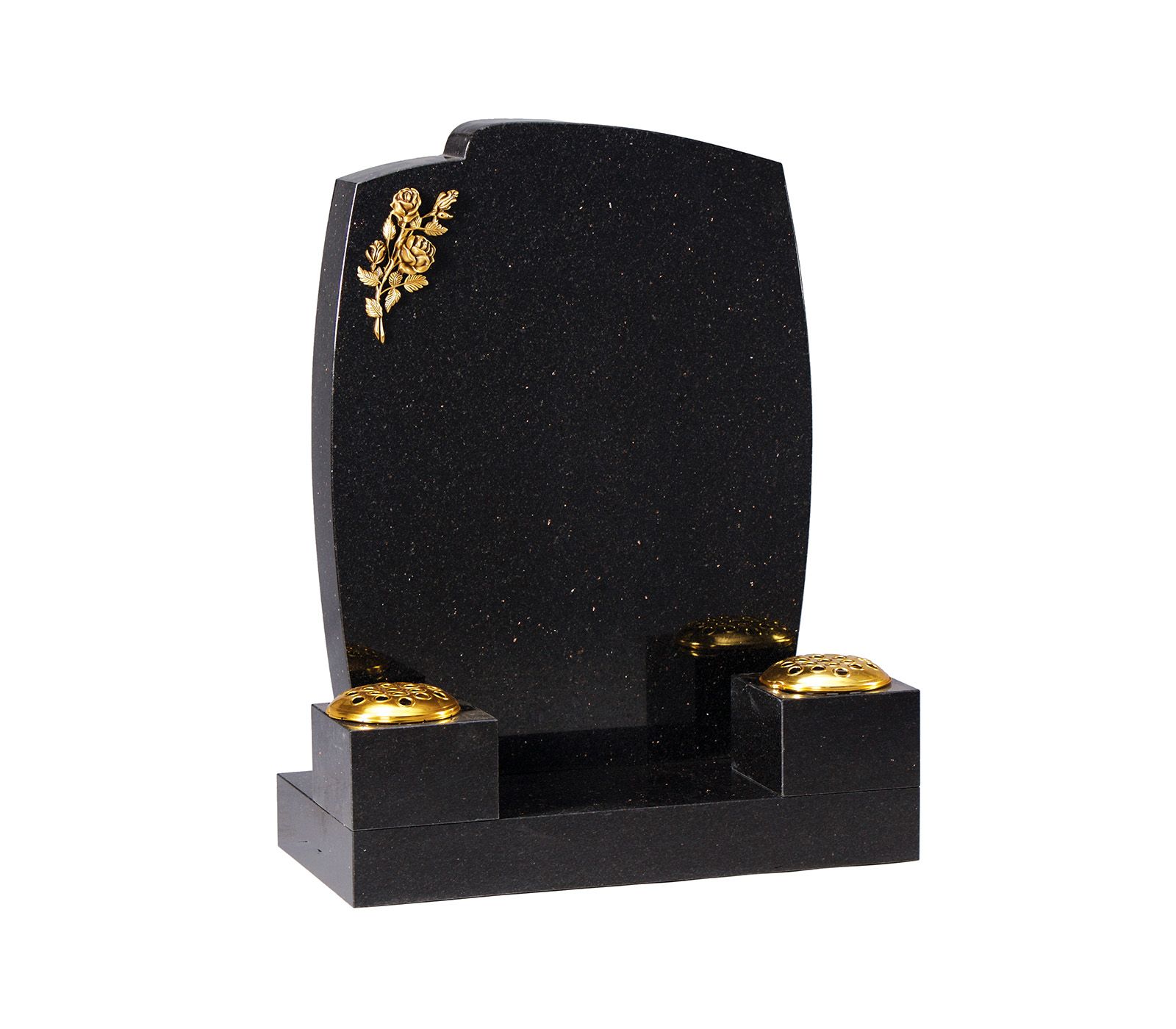 Galaxy Black Bronze Rose Granite Memorial Headstone