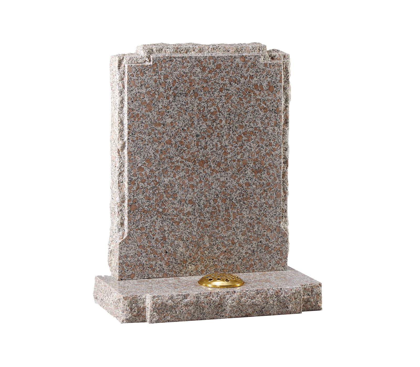 Autumn Brown Rustic Check Shoulders Granite Memorial Headstone