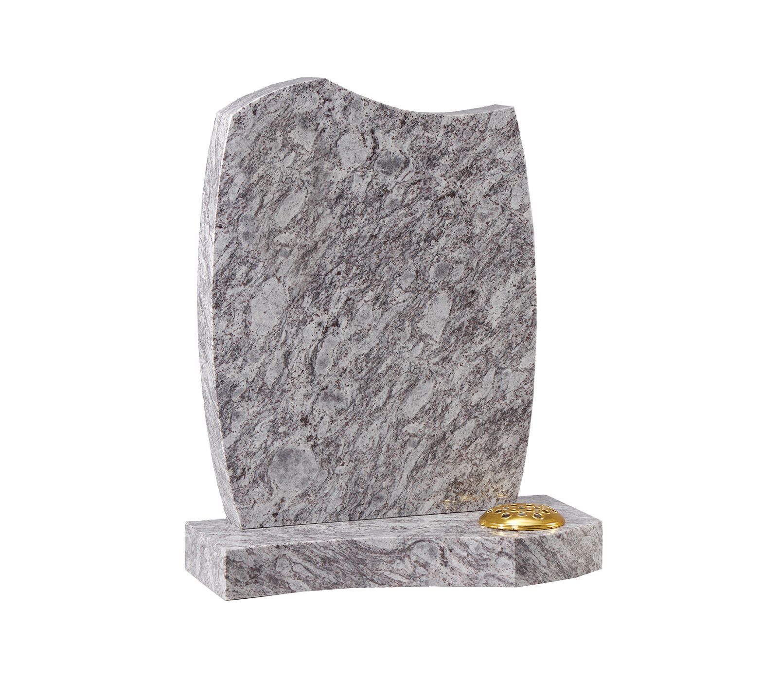 Lavender Blue Shaped Base Granite Memorial Headstone