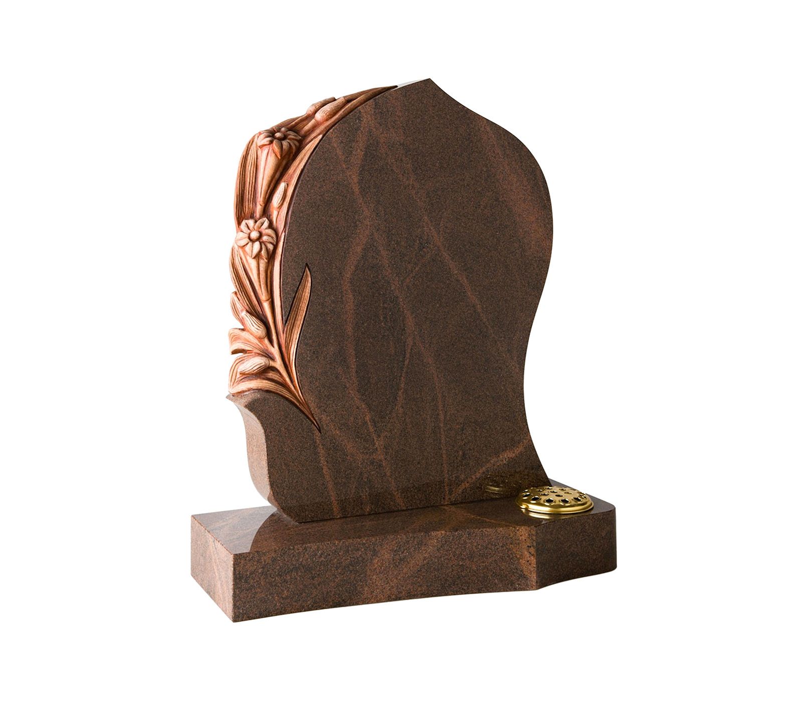 English Teak Rustic Bold Carved Granite Memorial Headstone