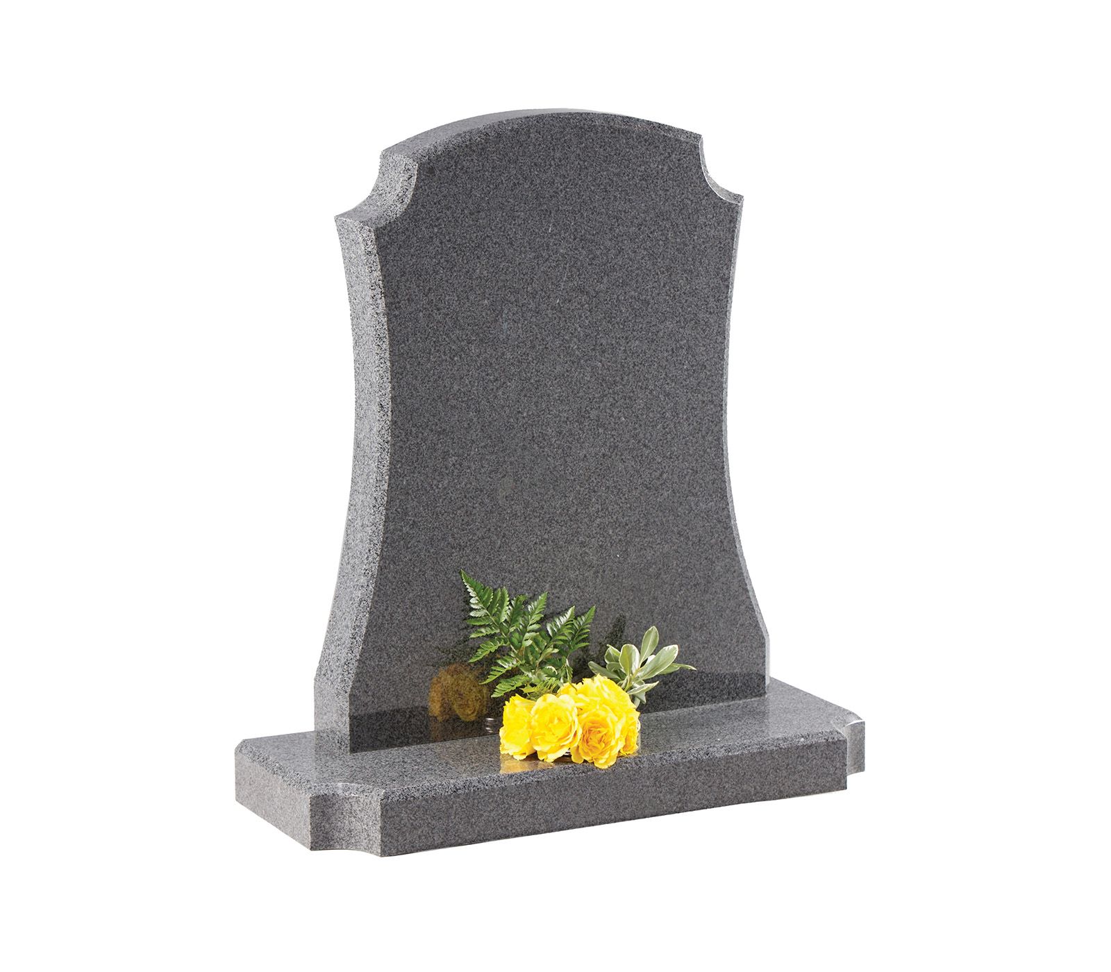 Avon Grey Oval Top Granite Memorial Headstone