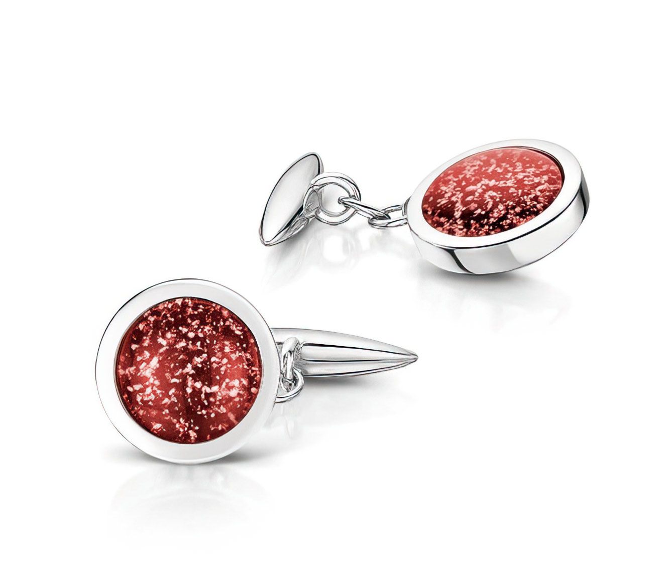 Red & Silver Classic Cufflinks