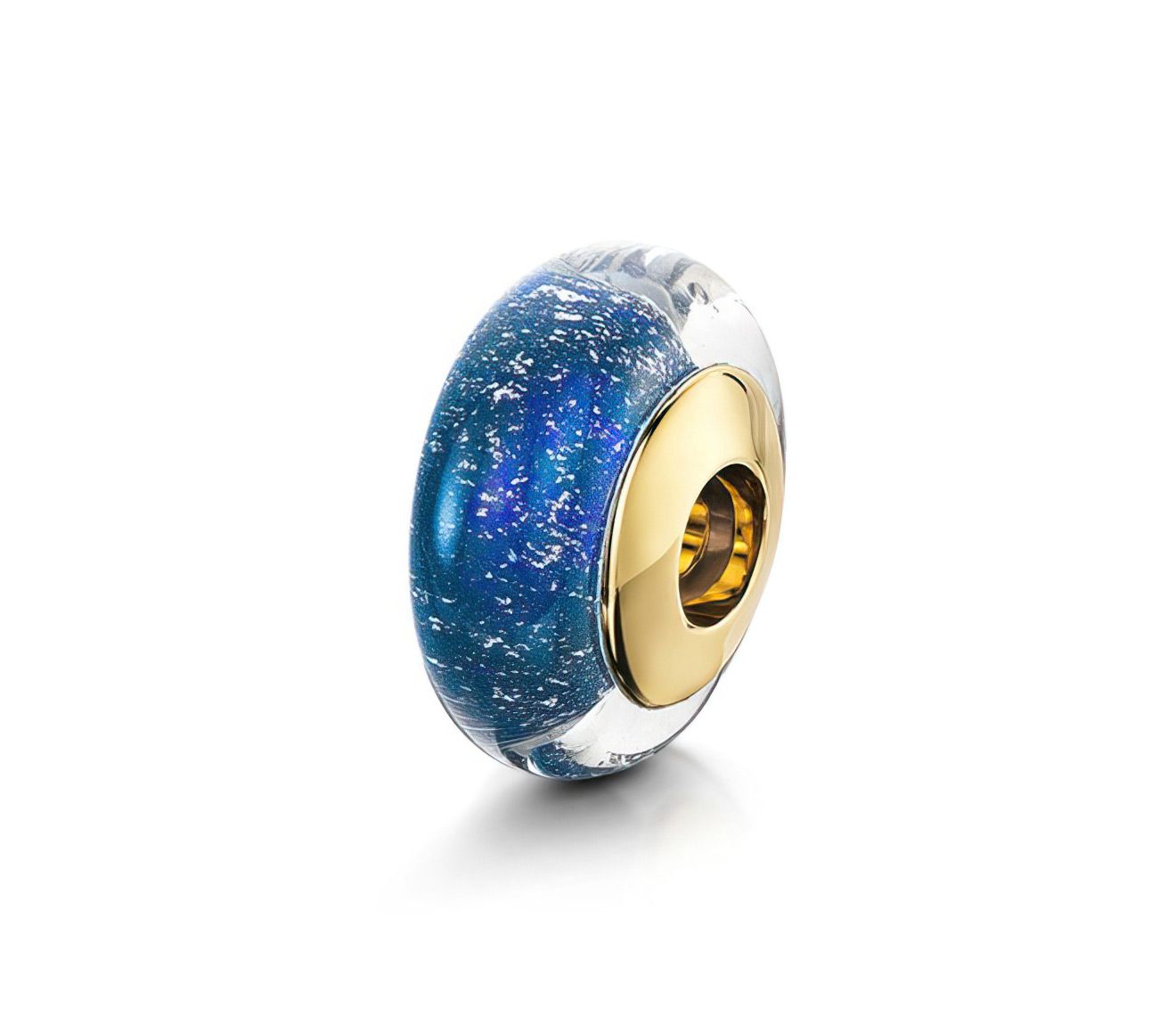 Blue & Gold Charm Bead