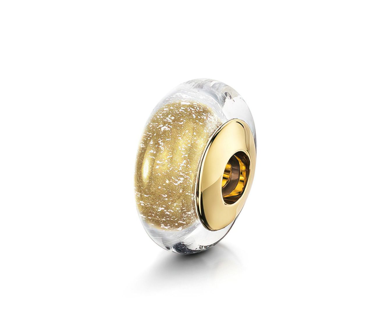 Clear & Gold Charm Bead