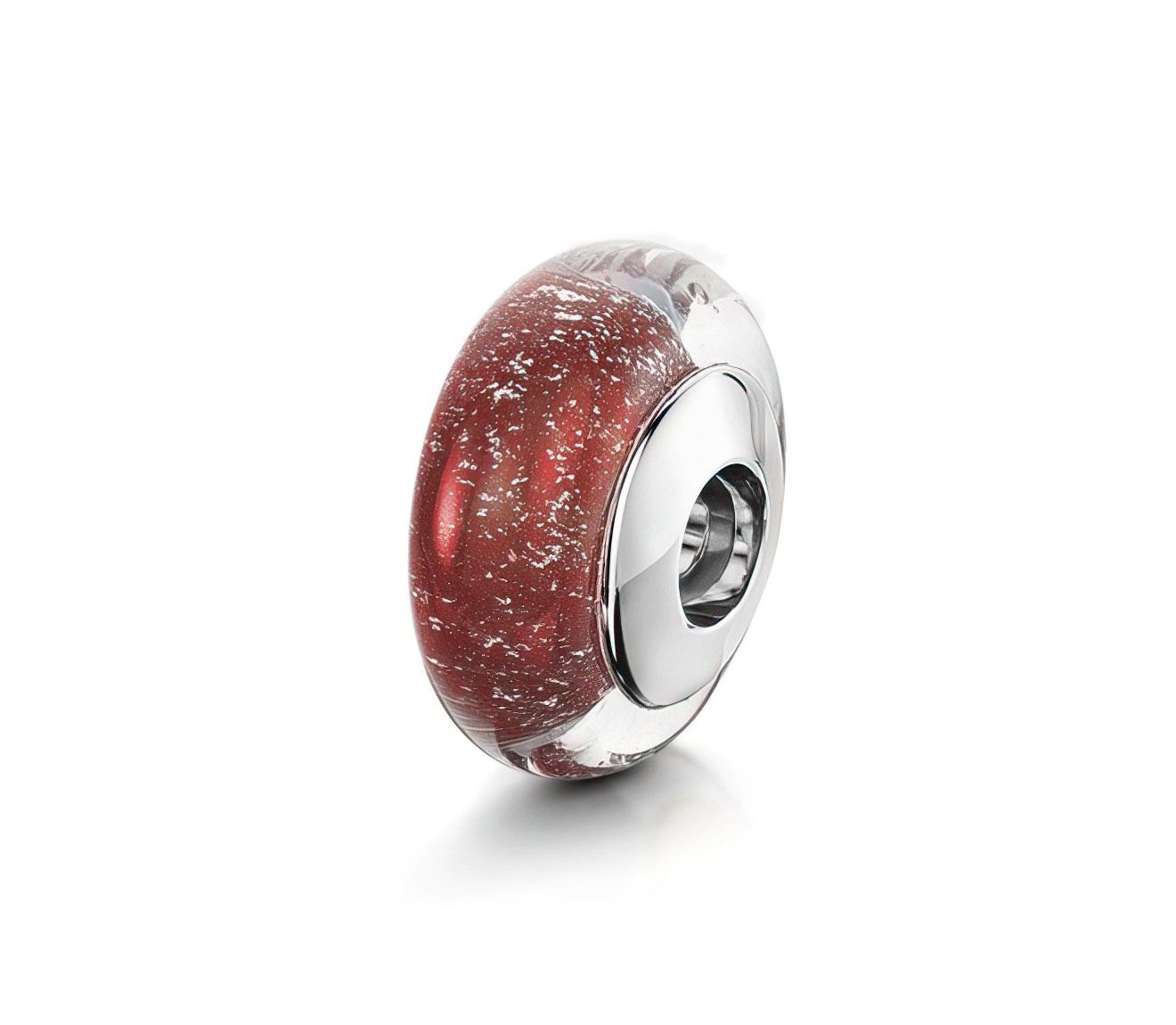 Red & Silver Charm Bead