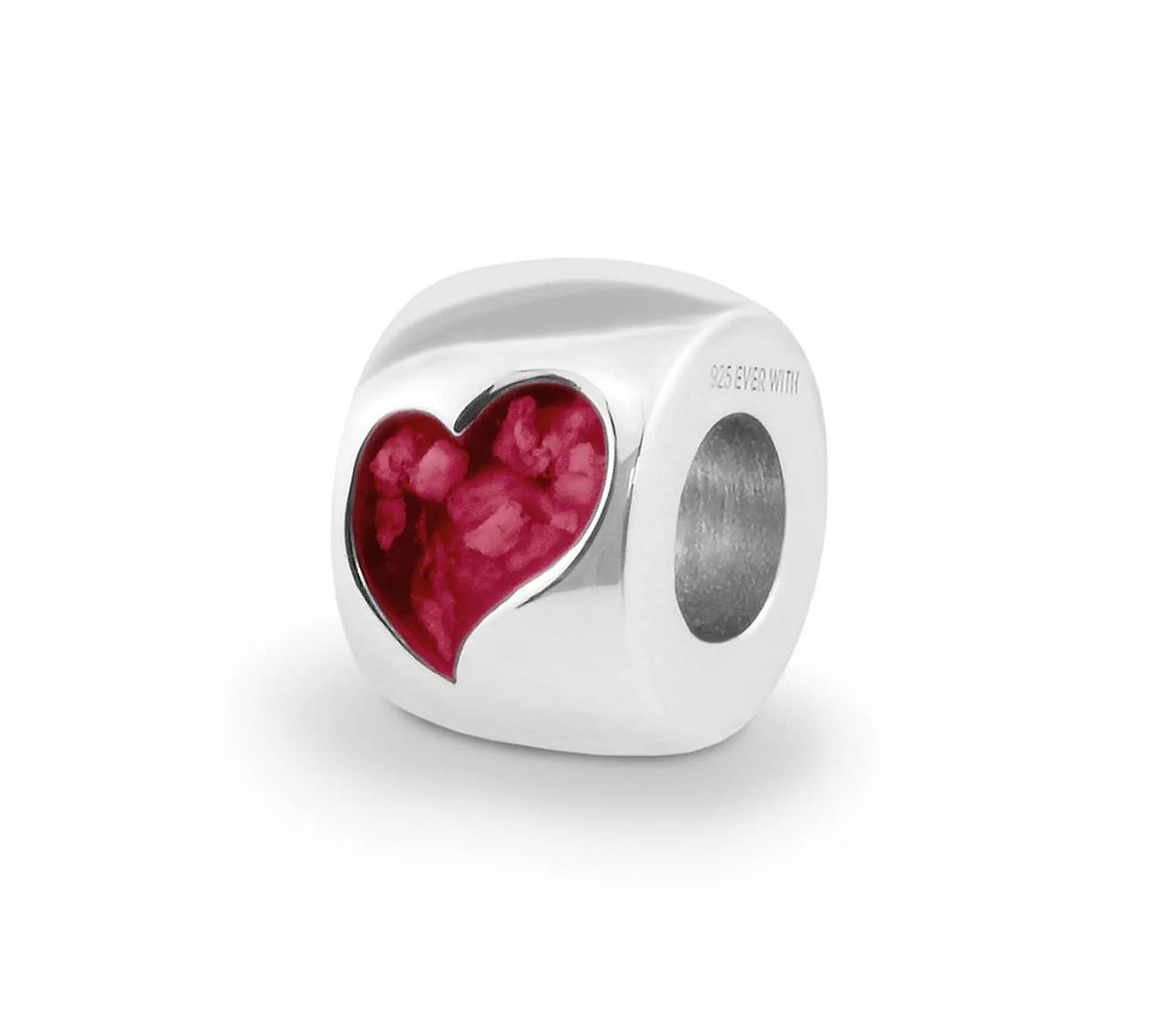 Red & Silver Cherish Charm Bead