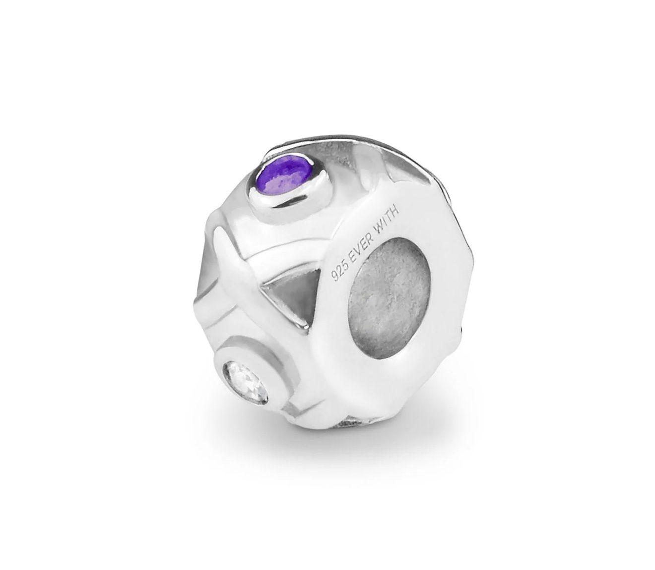 Blue & Silver Peace Charm Bead