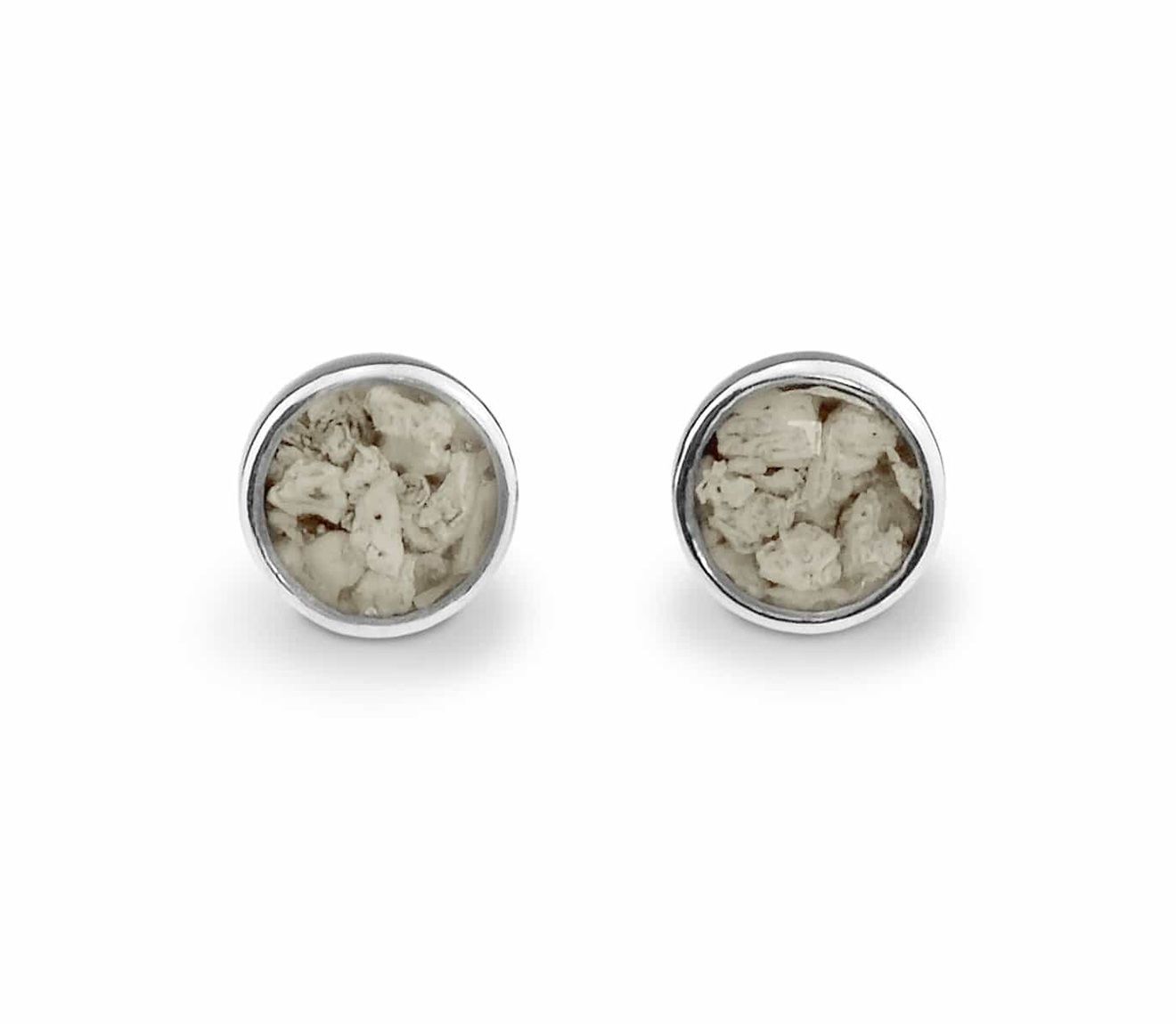Clear & Silver Classic Round Earrings