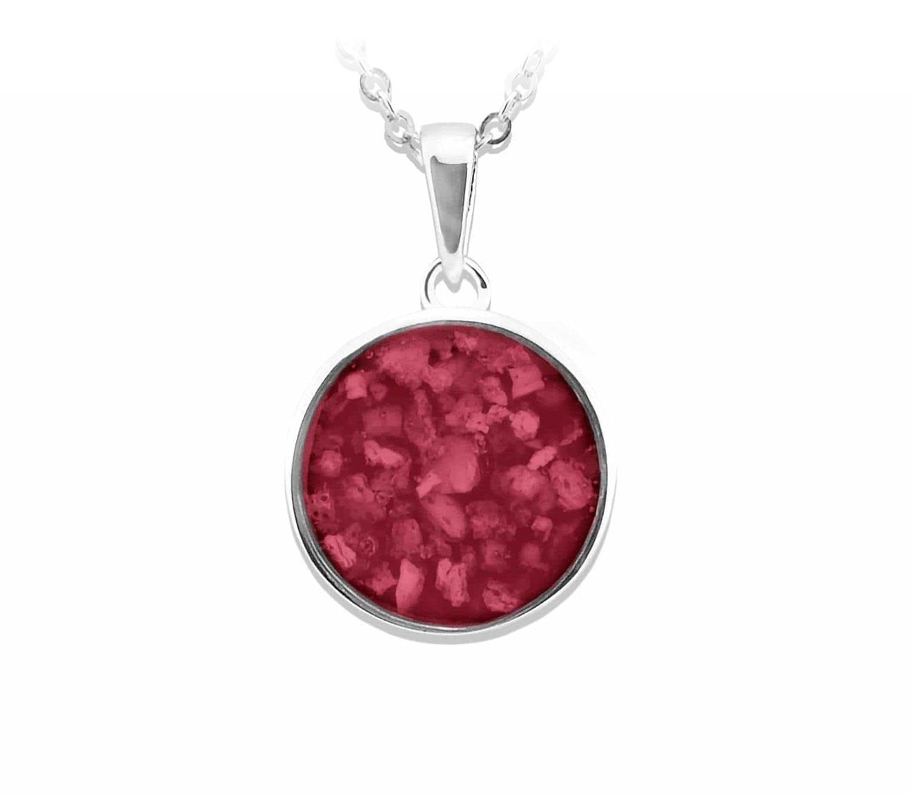 Red & Silver Round Pendant