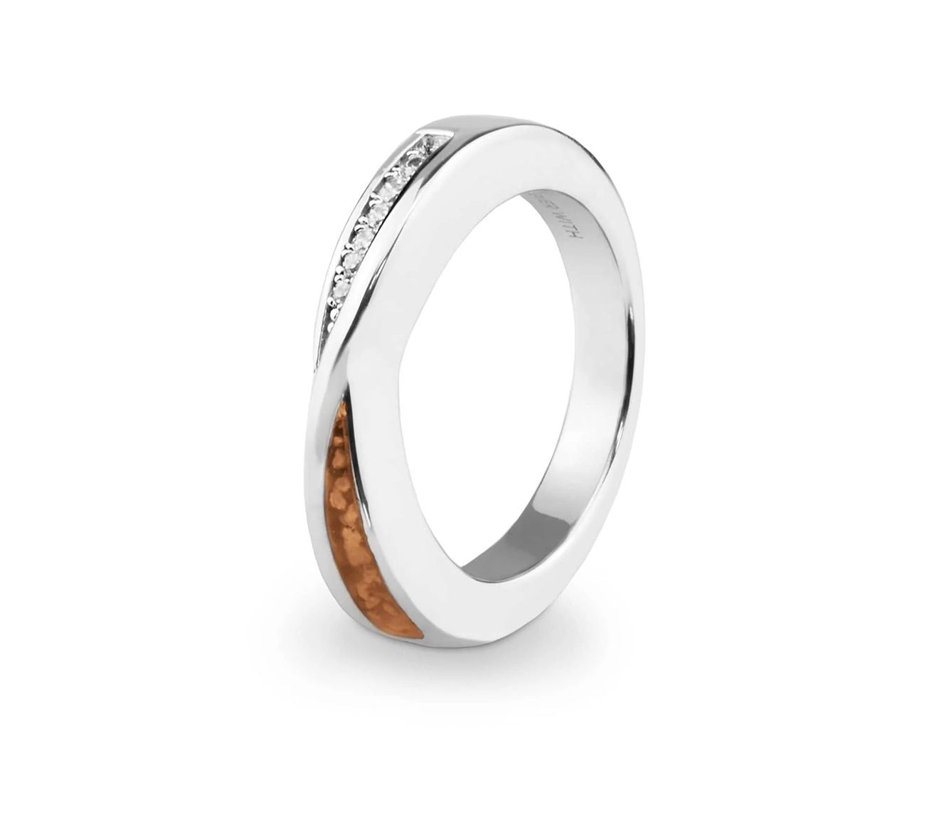 Orange & Silver Harmony Ring