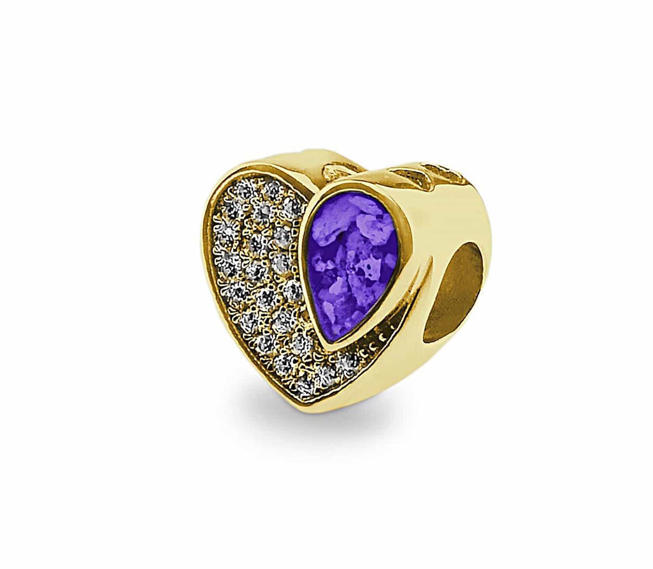 Blue & Gold Beloved Charm Bead