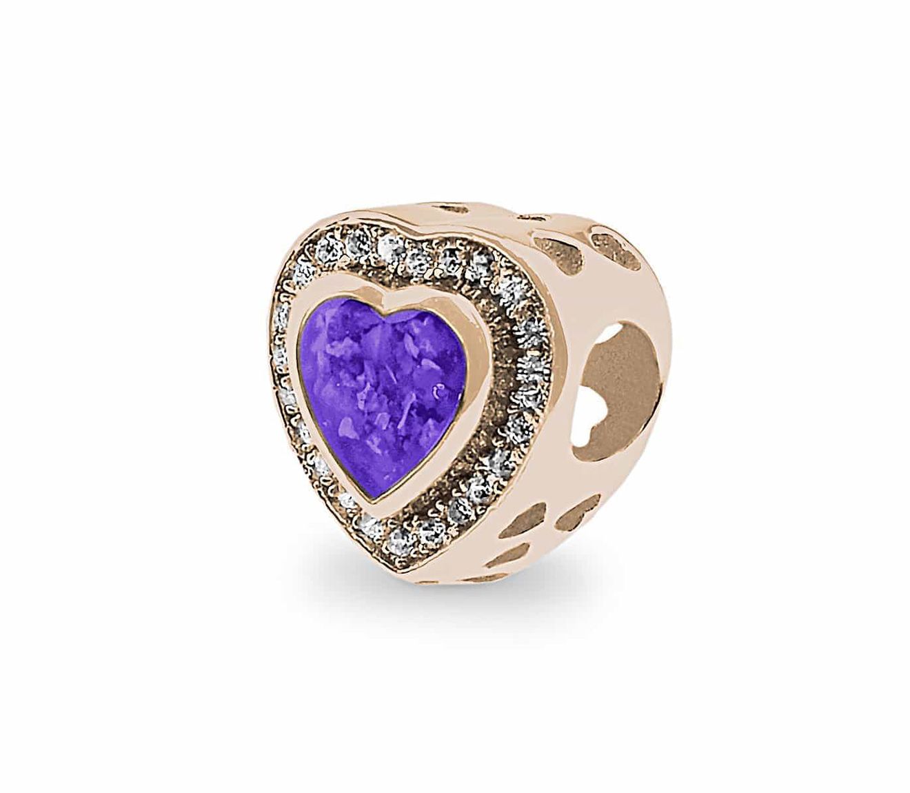 Blue & Rose Gold Comfort Charm Bead