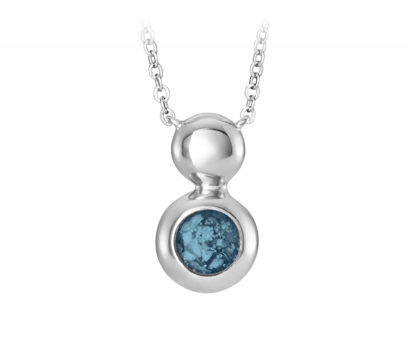 Blue & Silver Drop Pendant