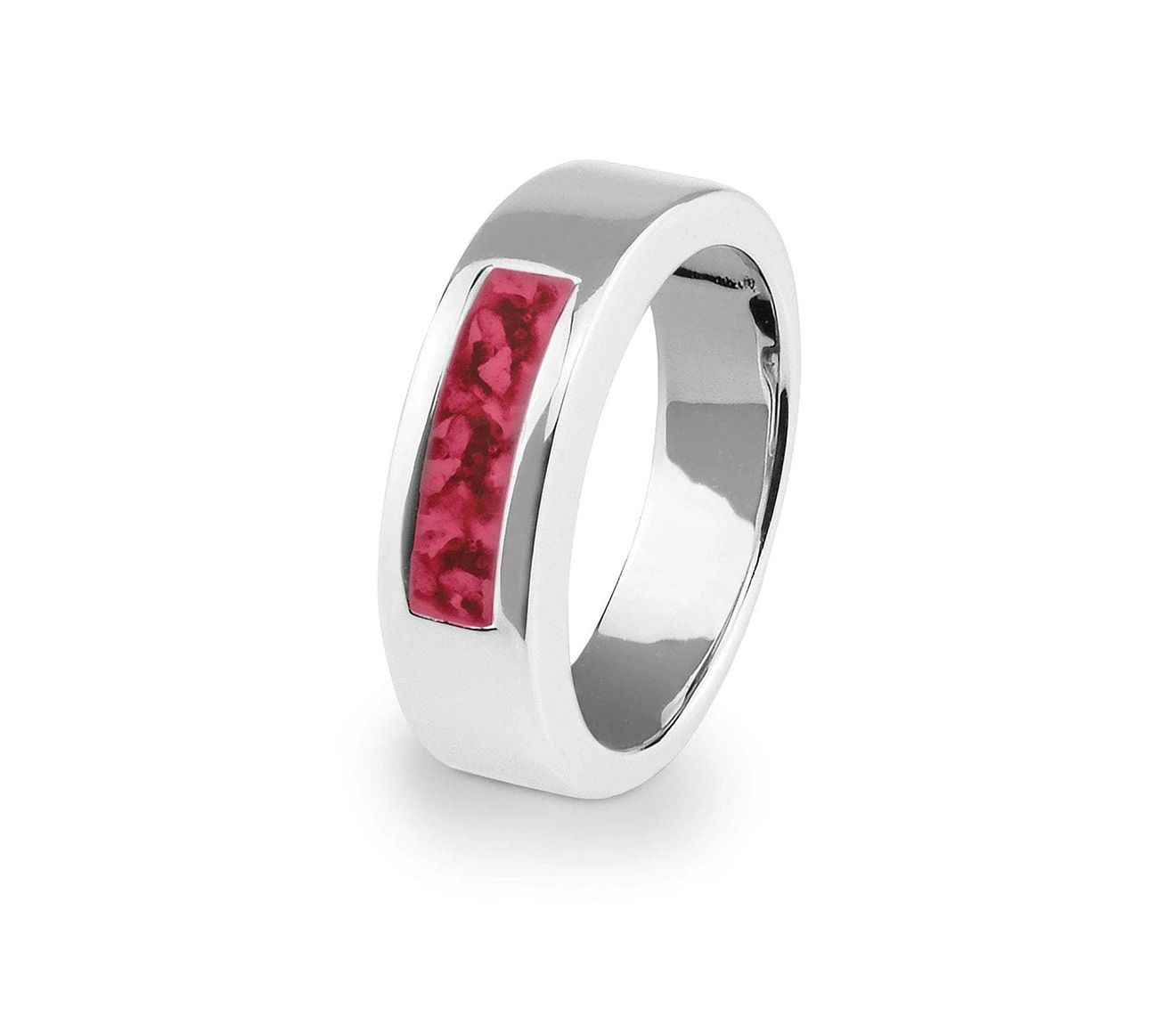 Red & Silver Unisex Pure Ring