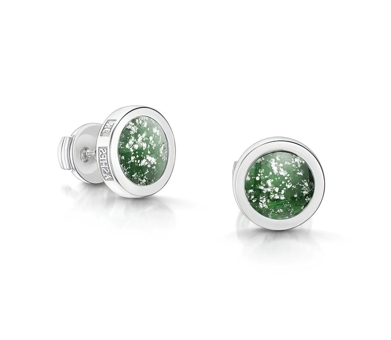 Green & Silver Classic Earrings