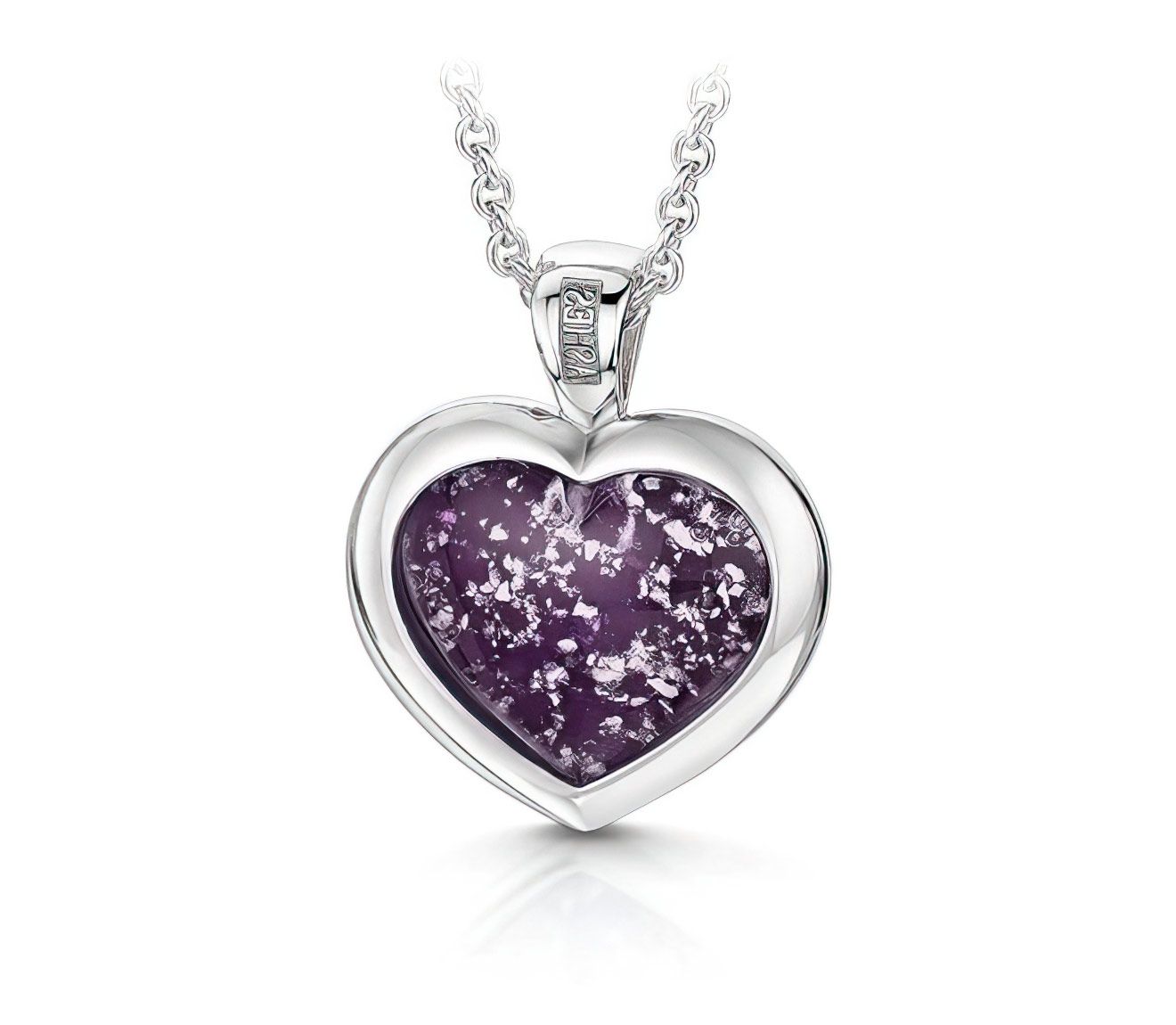 Purple & Silver Classic Heart Pendant