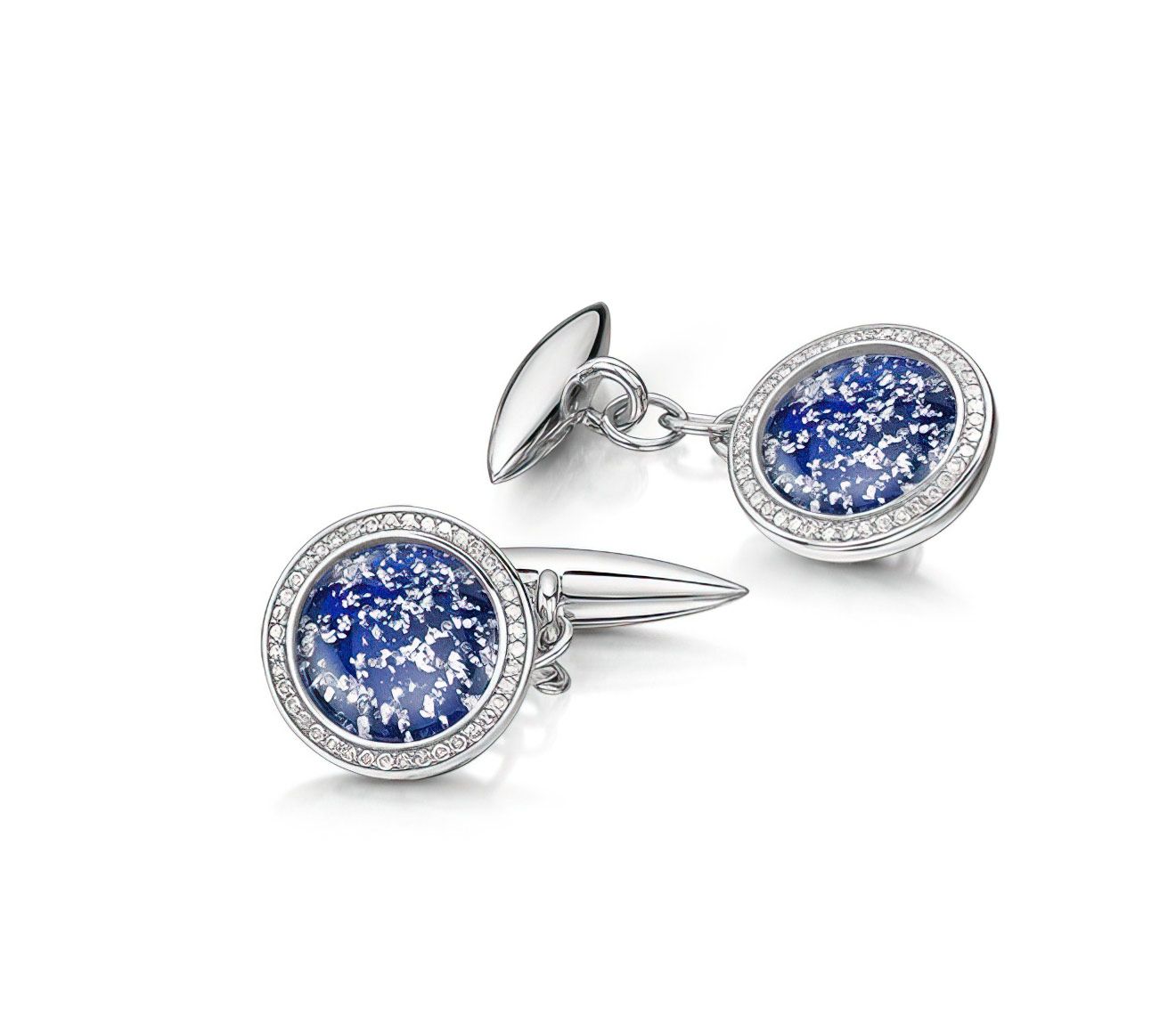 Blue & Silver Halo Cufflinks