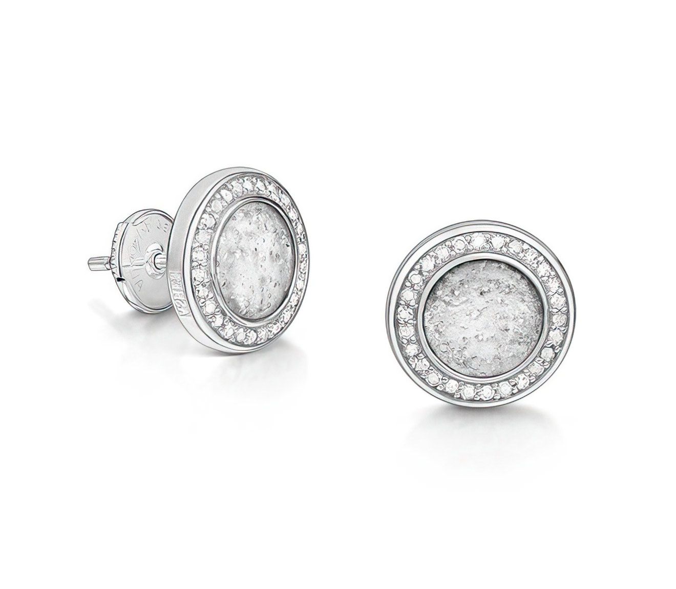 Clear & Silver Halo Earrings