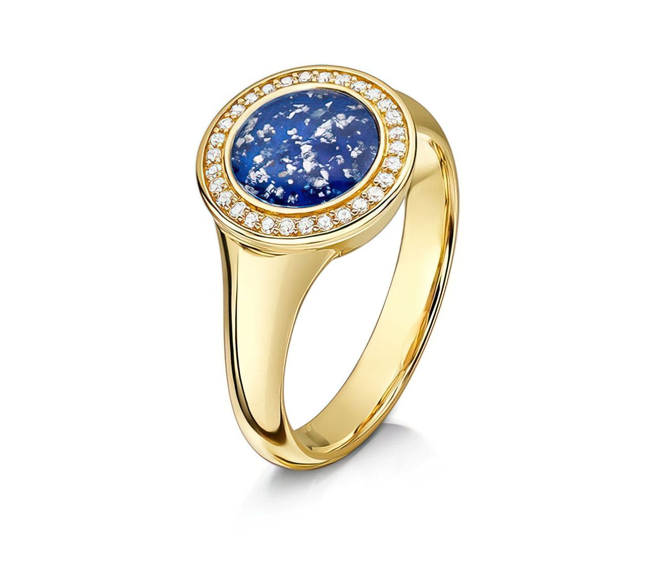 Blue & Gold Halo Tribute Ring