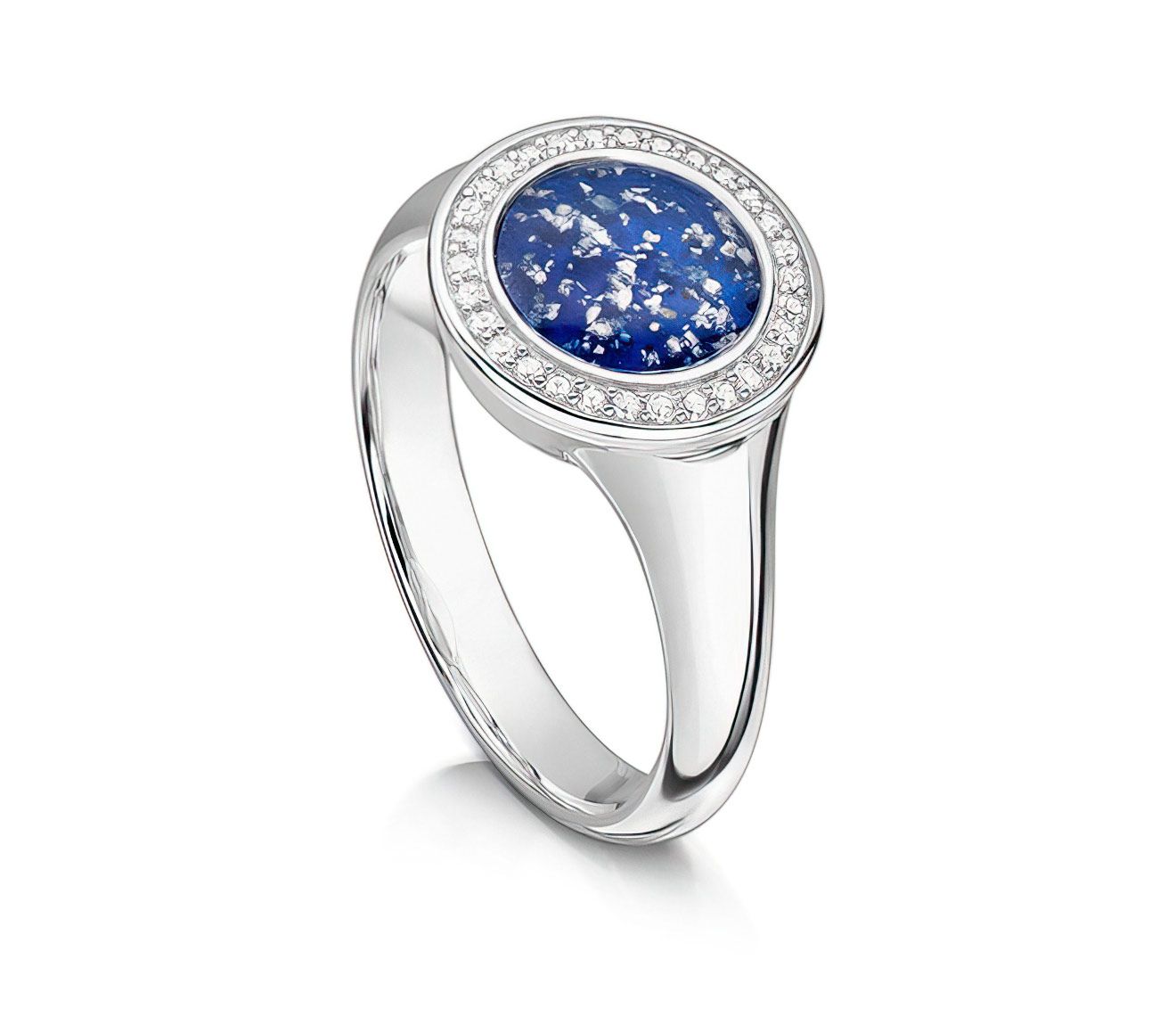 Blue & Silver Halo Tribute Ring