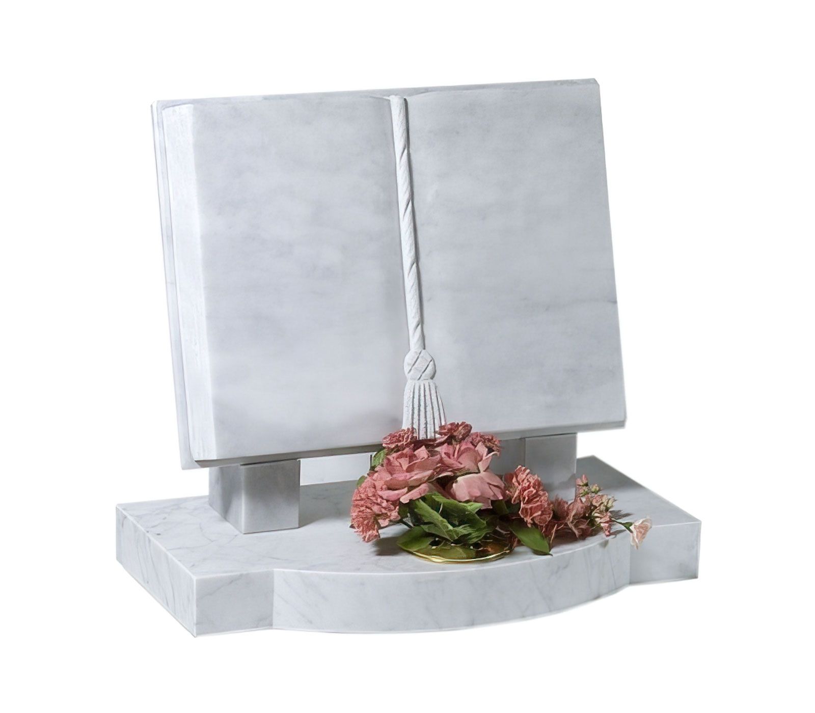 White Marble Book Churchyard Memorial Headstone