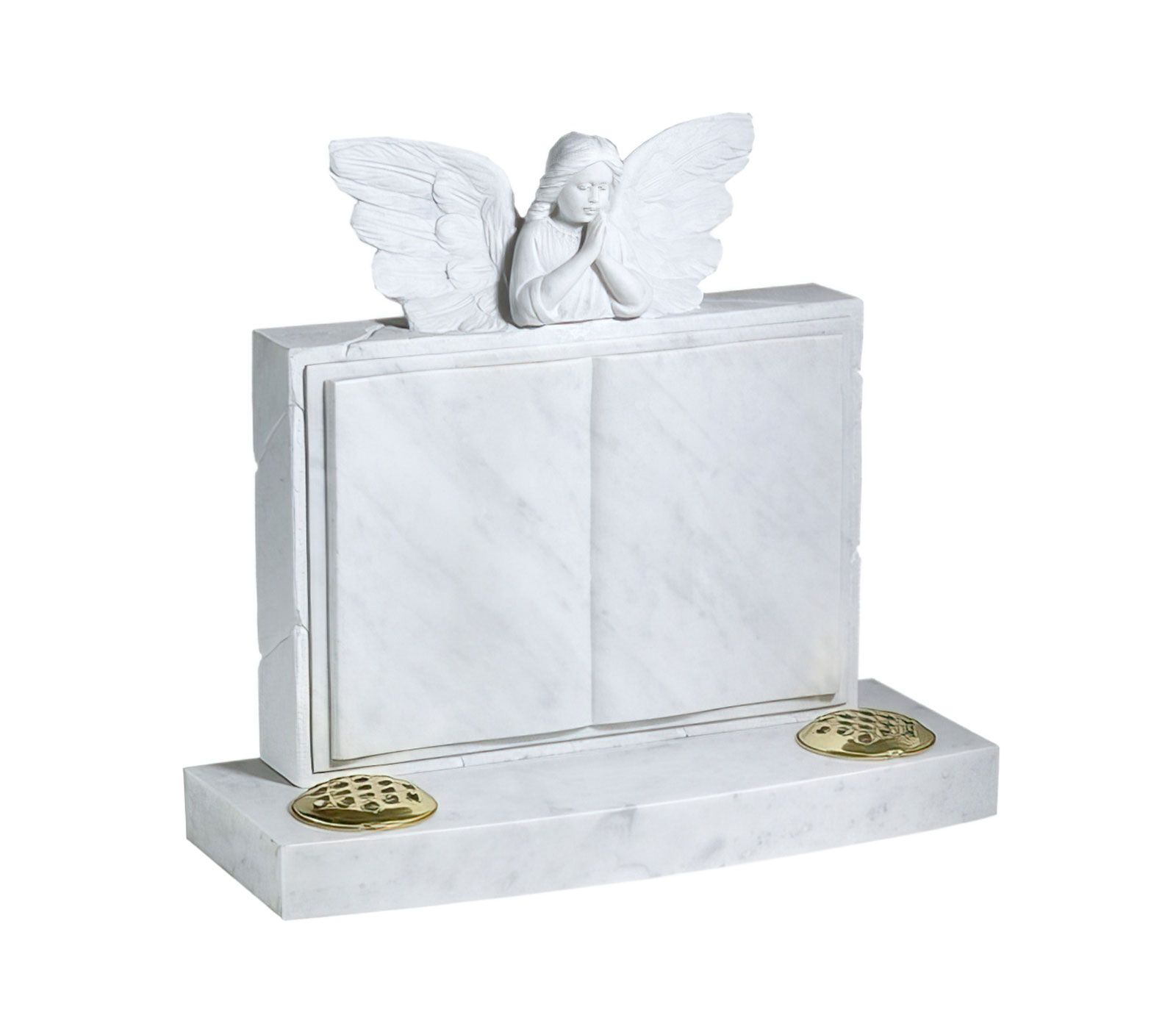 White Marble Book Churchyard Memorial Headstone