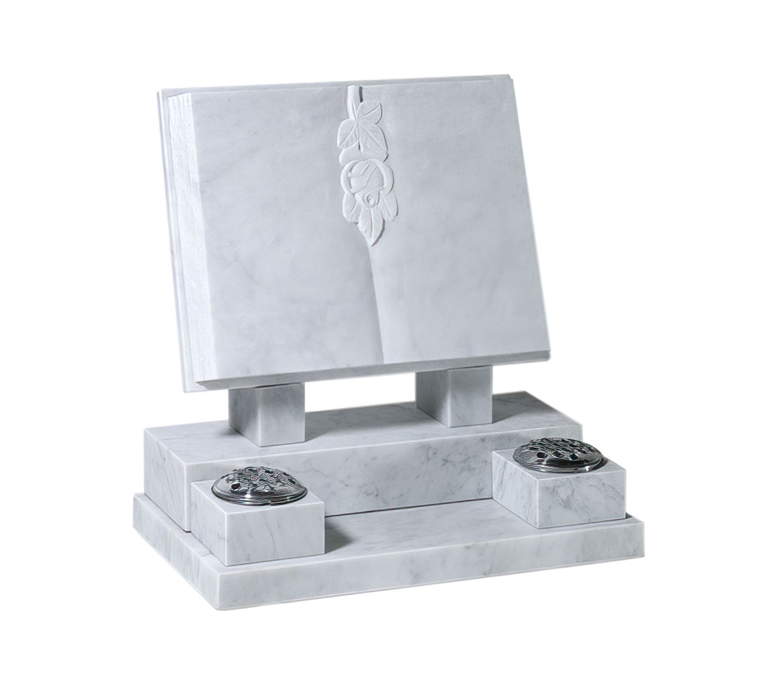 White Marble Book Churchyard Memorial Headstone