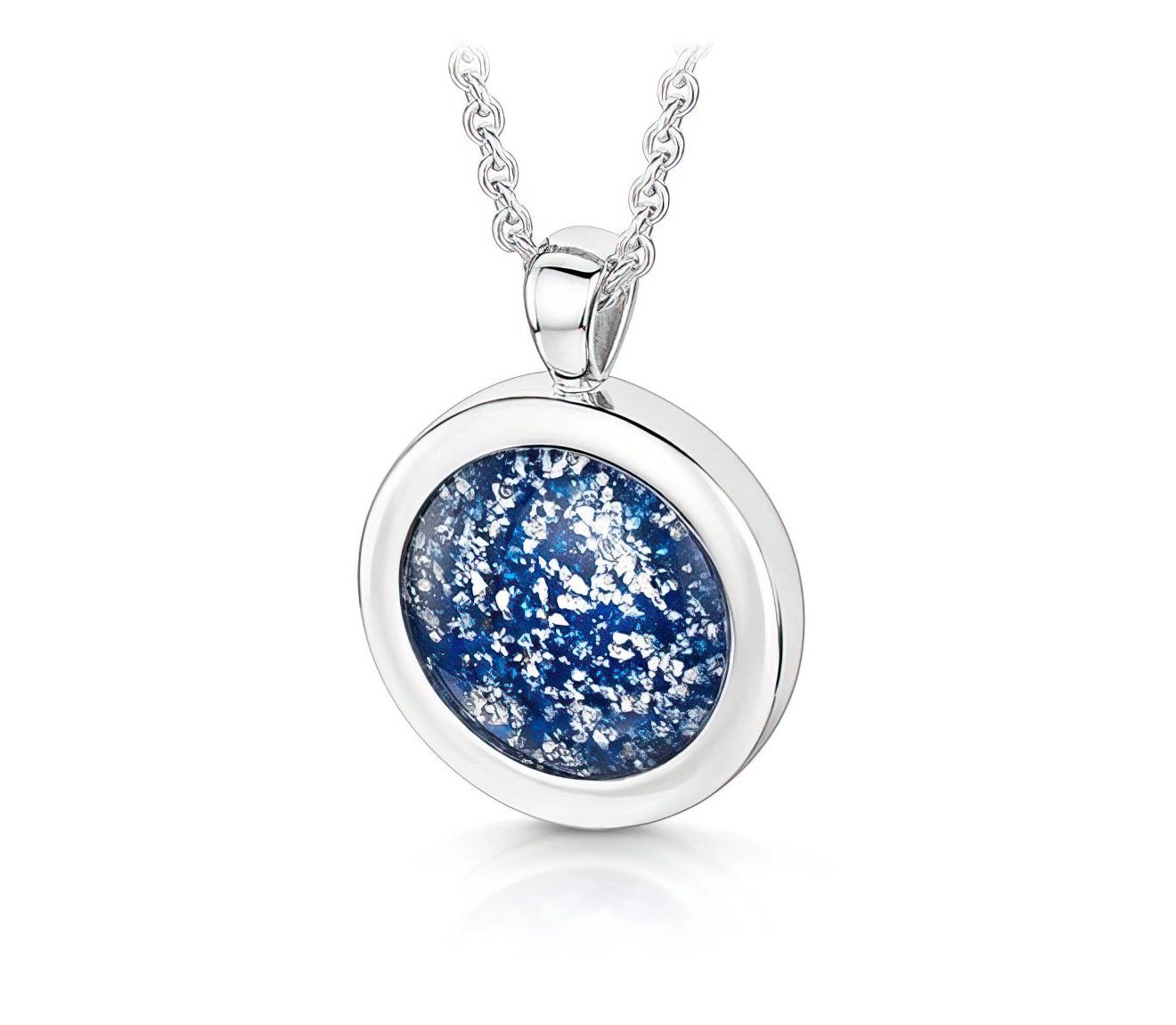 Blue & Silver Classic Round Pendant